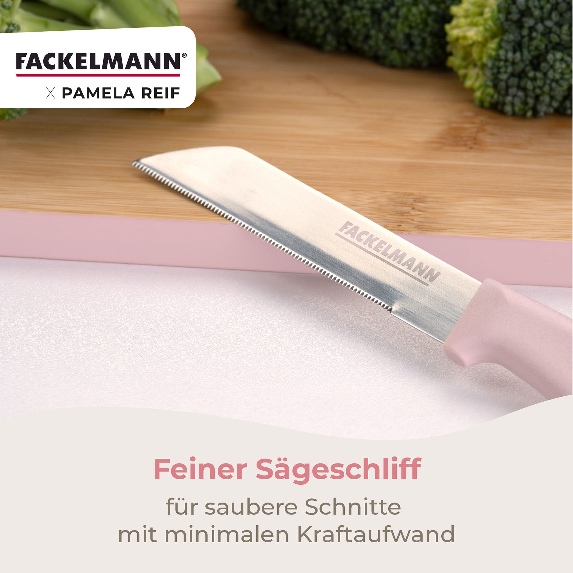 Pamela Reif Gemüsemesser, rosa, 12cm Klinge