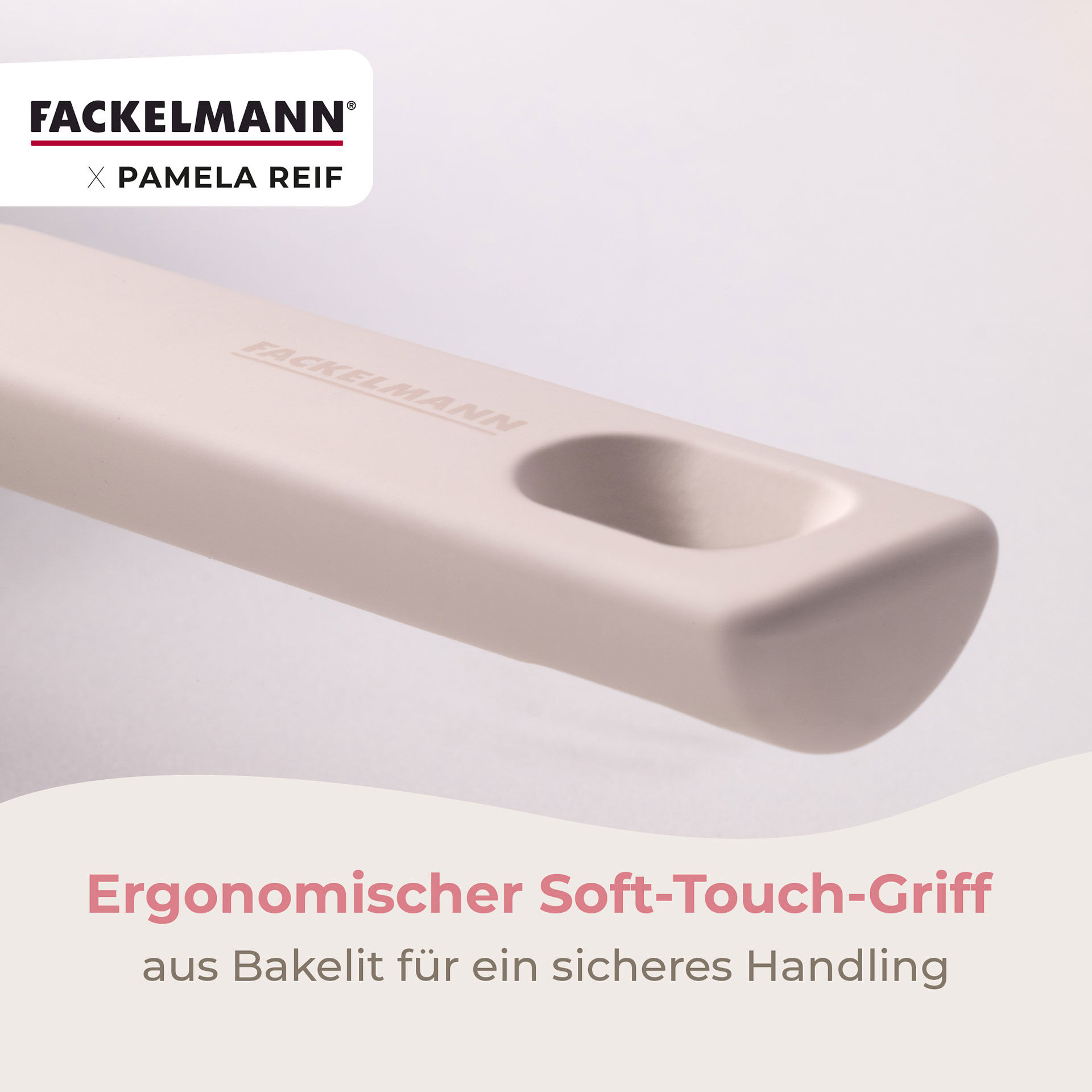 Pamela Reif Bratpfannen-Set, Keramik, Soft-Touch-Griff, 3-tlg.