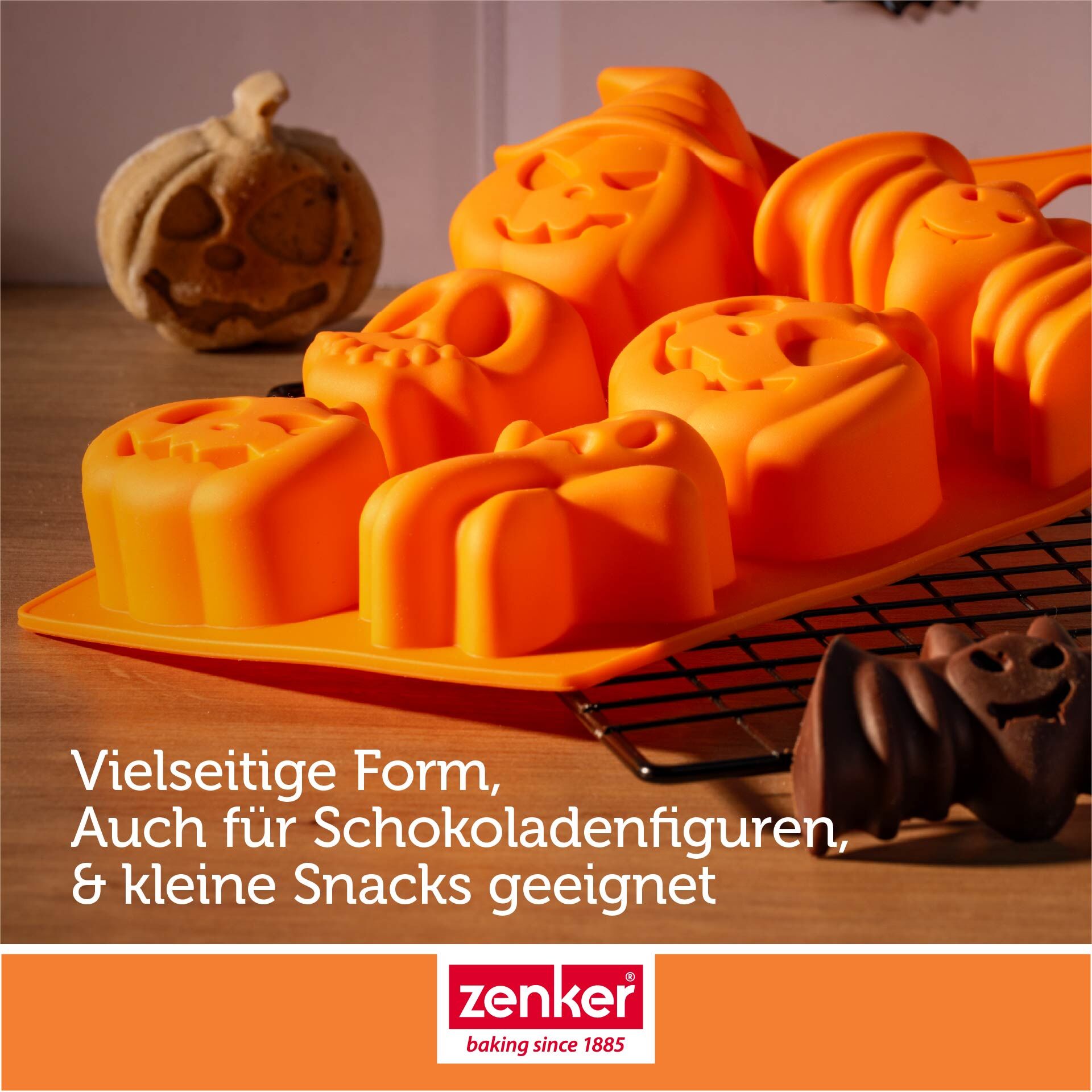 Happy Halloween Baking Minikuchenform/Eiswürfelformer Halloween-Motive