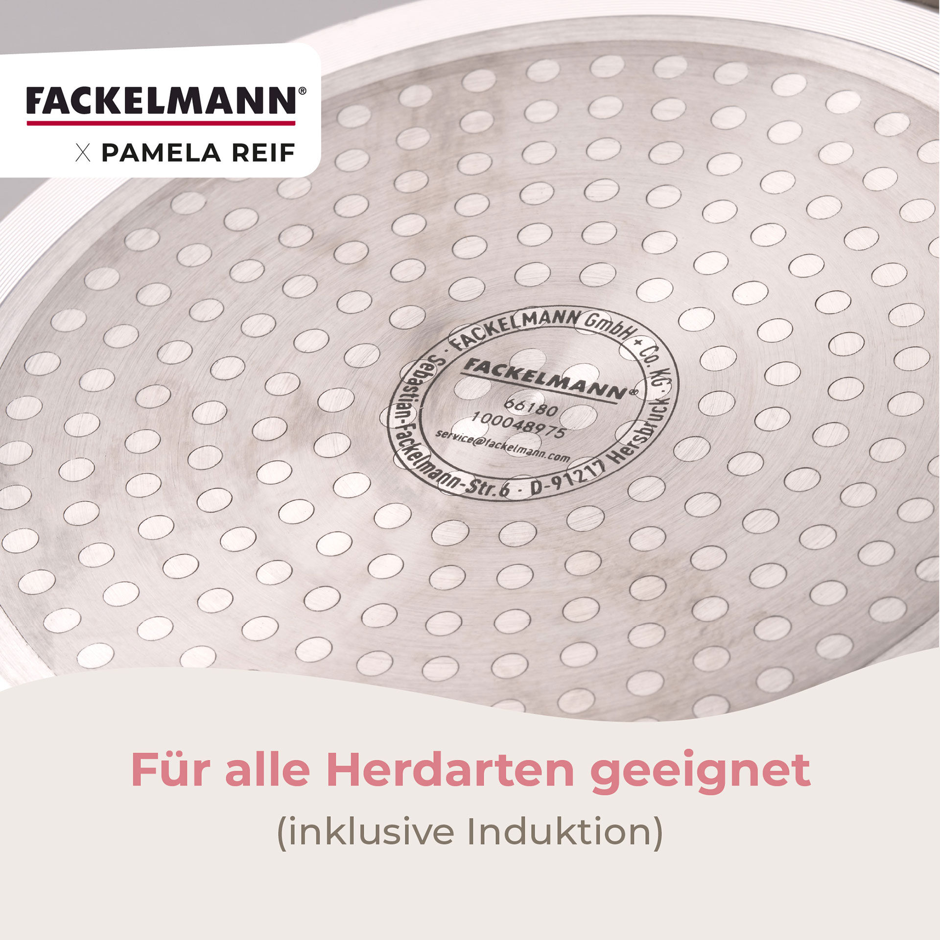 Pamela Reif Bratpfannen-Set, Keramik, Soft-Touch-Griff, 3-tlg.