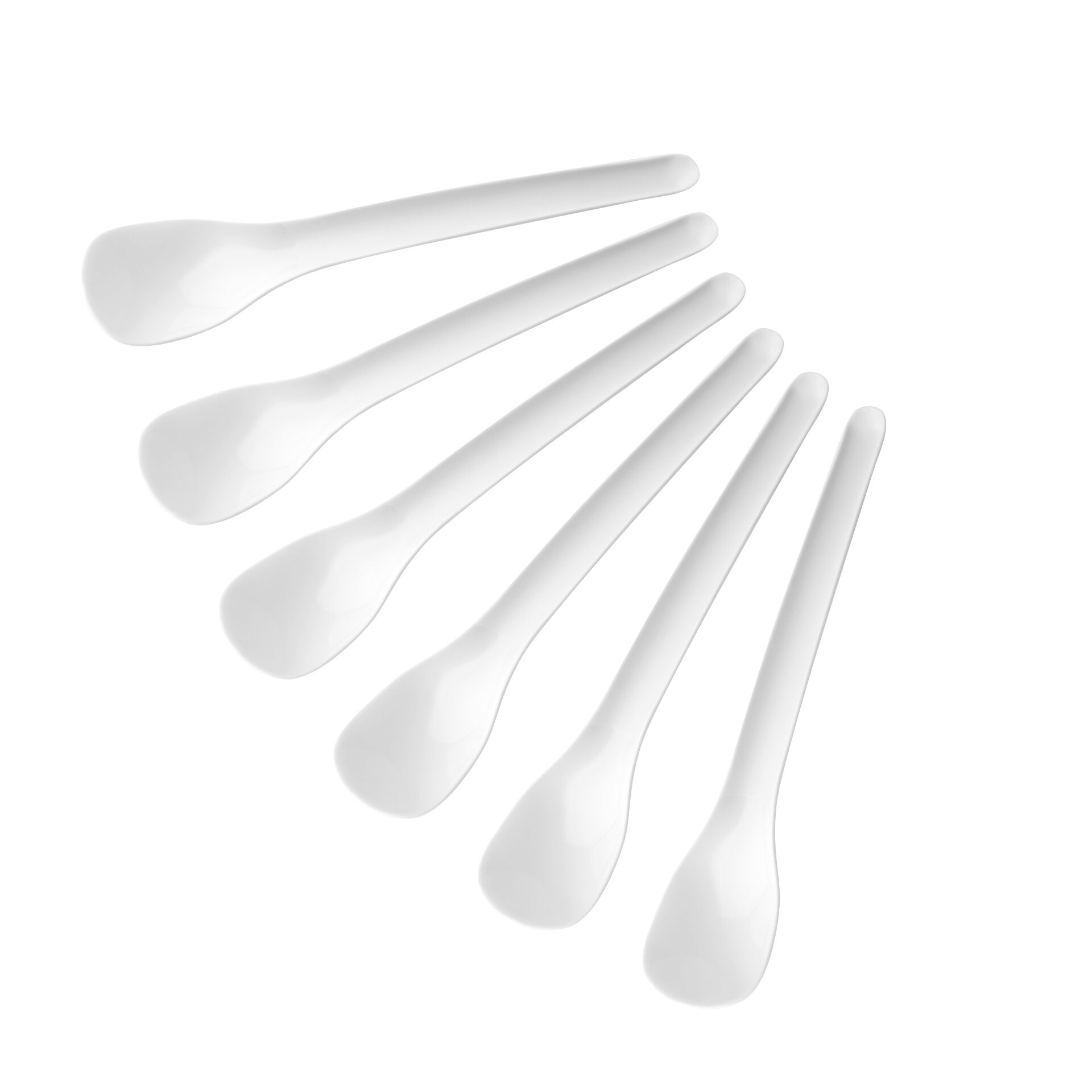 Eierlöffel Essential, weiß, 6 Stück