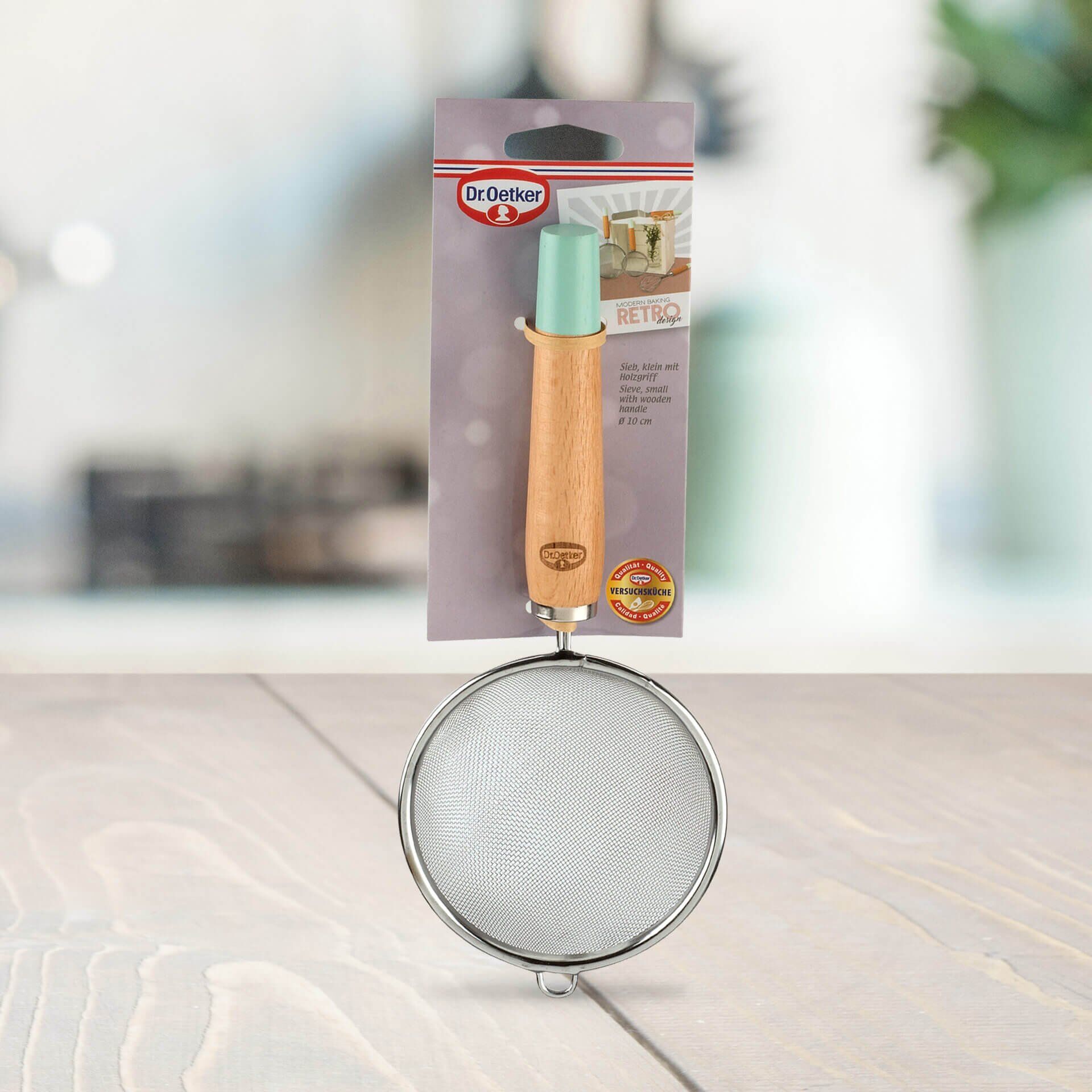 Sieb mit Holzgriff Modern Baking Retro Design, Ø10cm