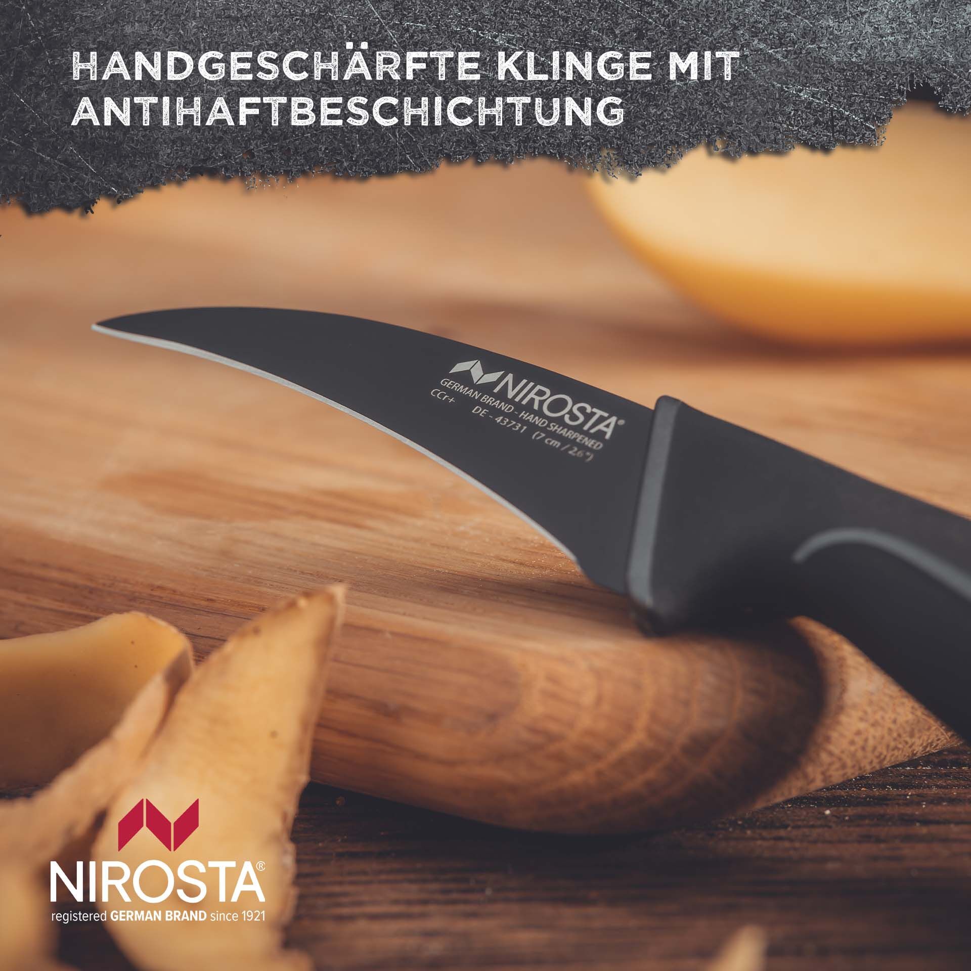 Schälmesser Wave, 7cm Klinge