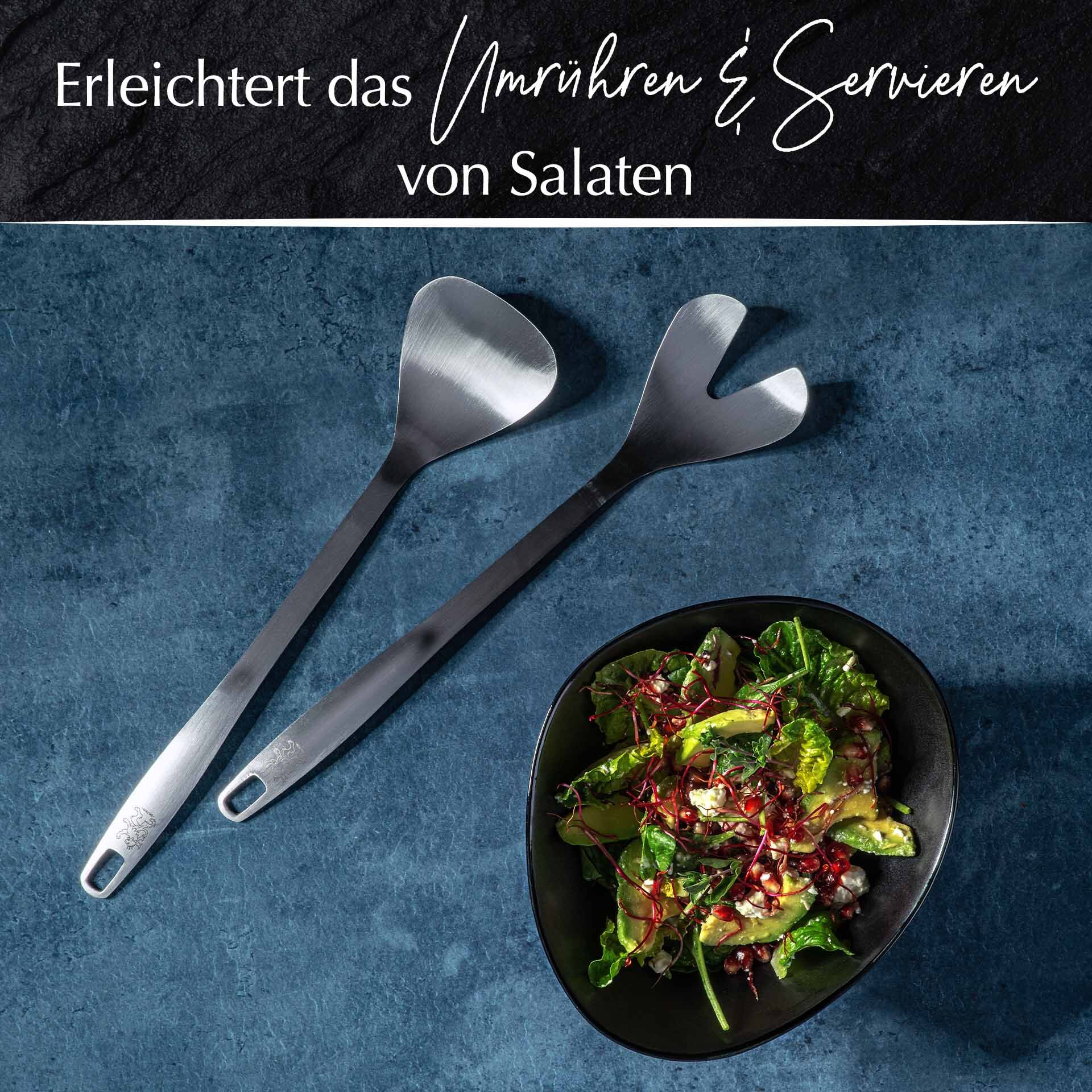 Salatbesteck Satin, 32cm, Edelstahl