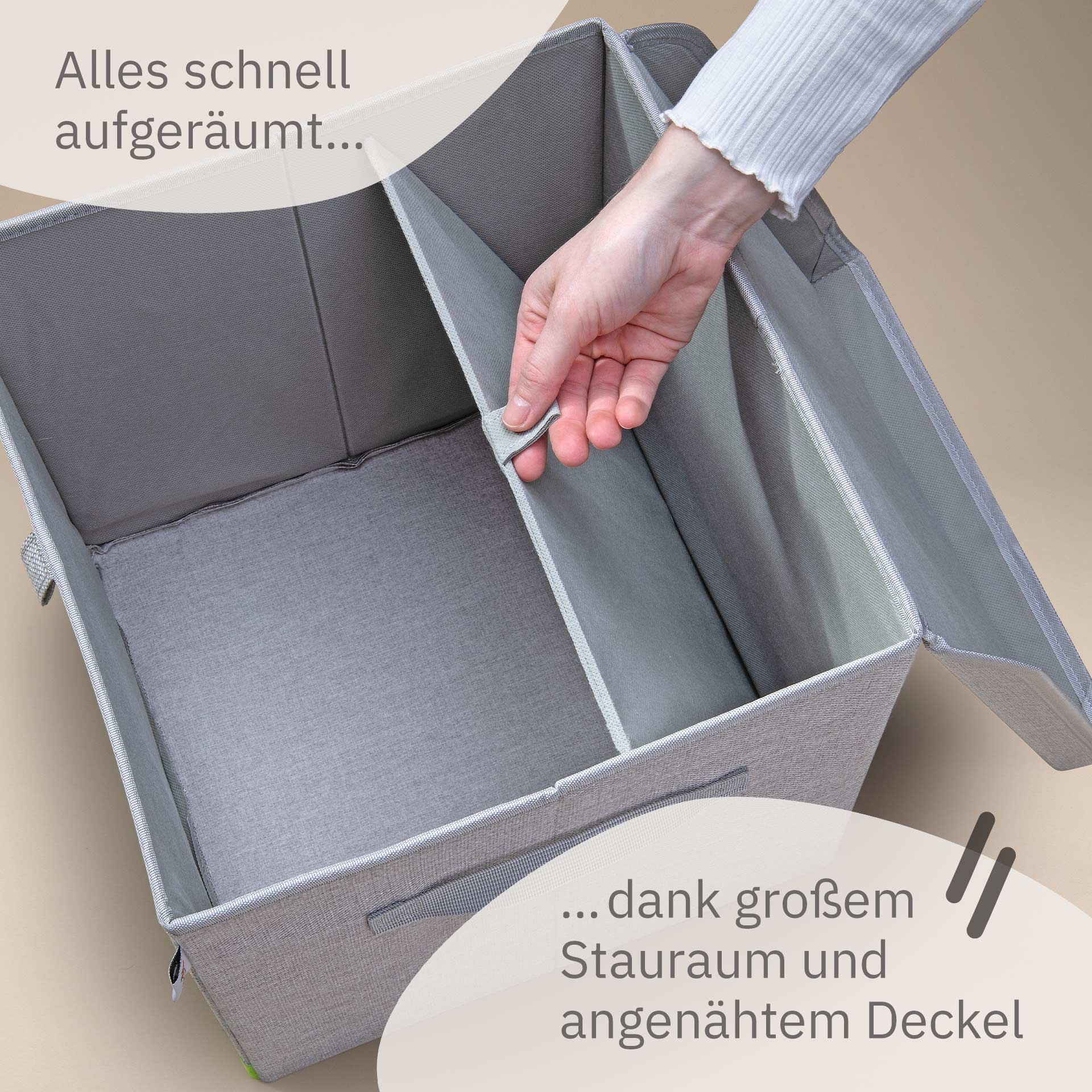 Aufbewahrungsbox mit Deckel DieMaus Elefant laufend, 33x33x33cm
