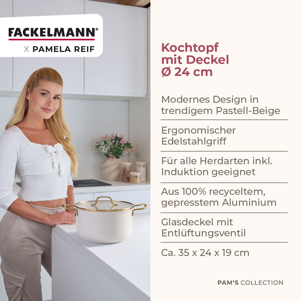 Pamela Reif Kochtopf mit Deckel Signature, Ø24cm