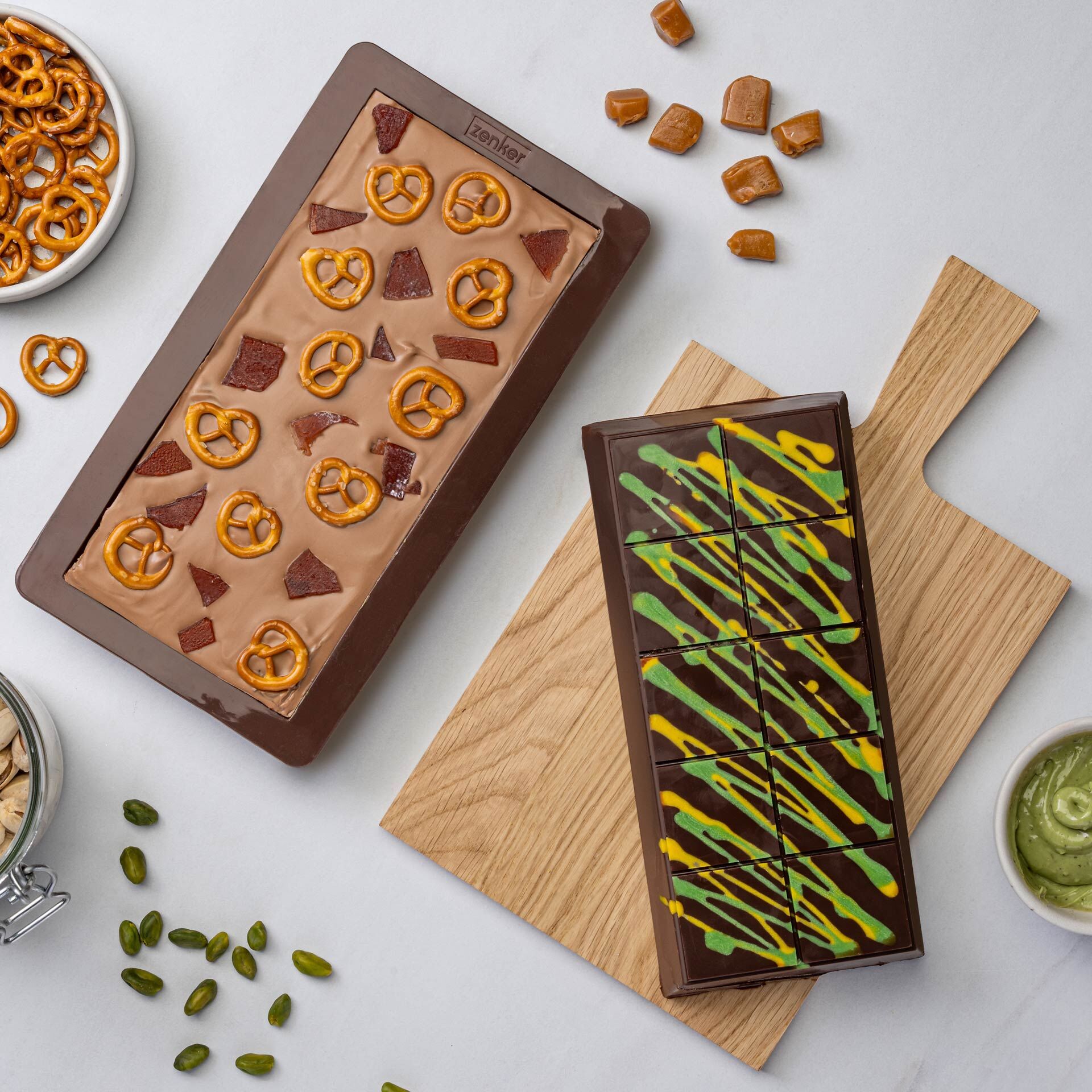 Schokoladenform Dubai-Schokolade, Silikon, 2 Stück