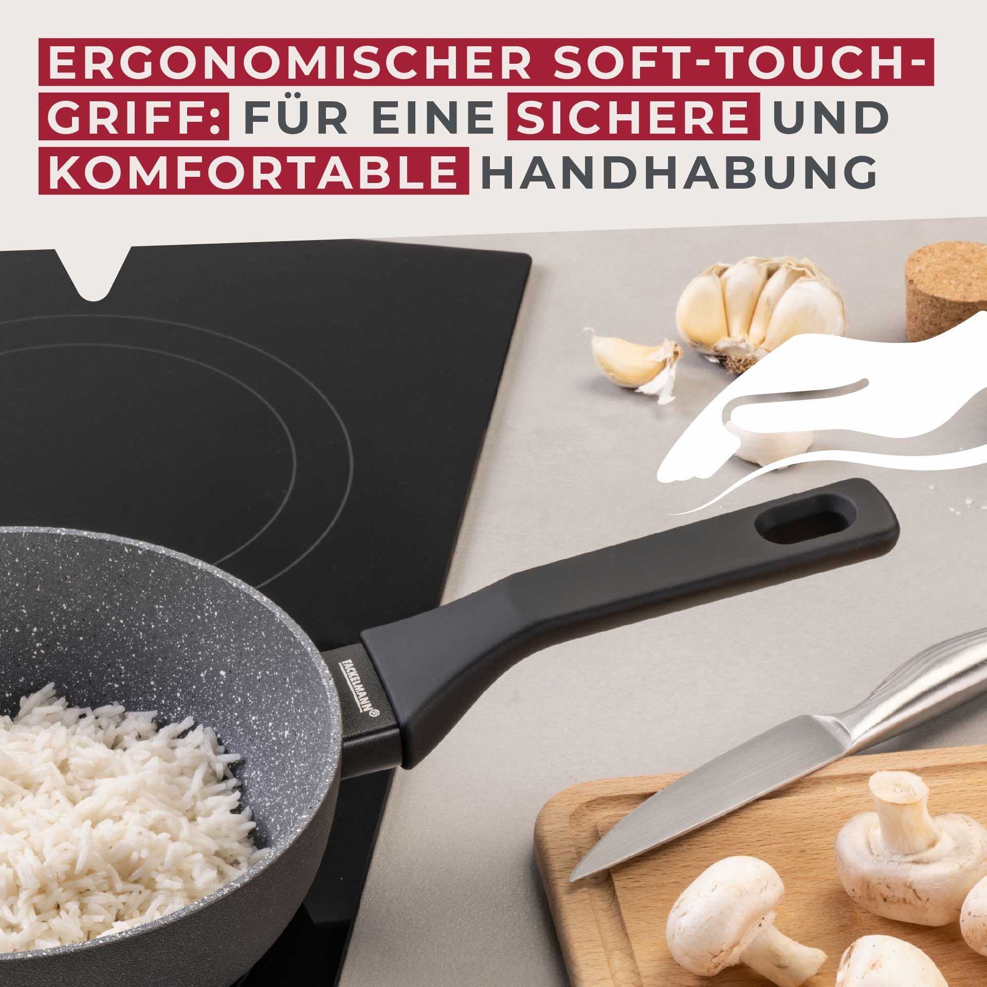 Wokpfanne Cosmo, Keramik, antihaft, Ø20cm