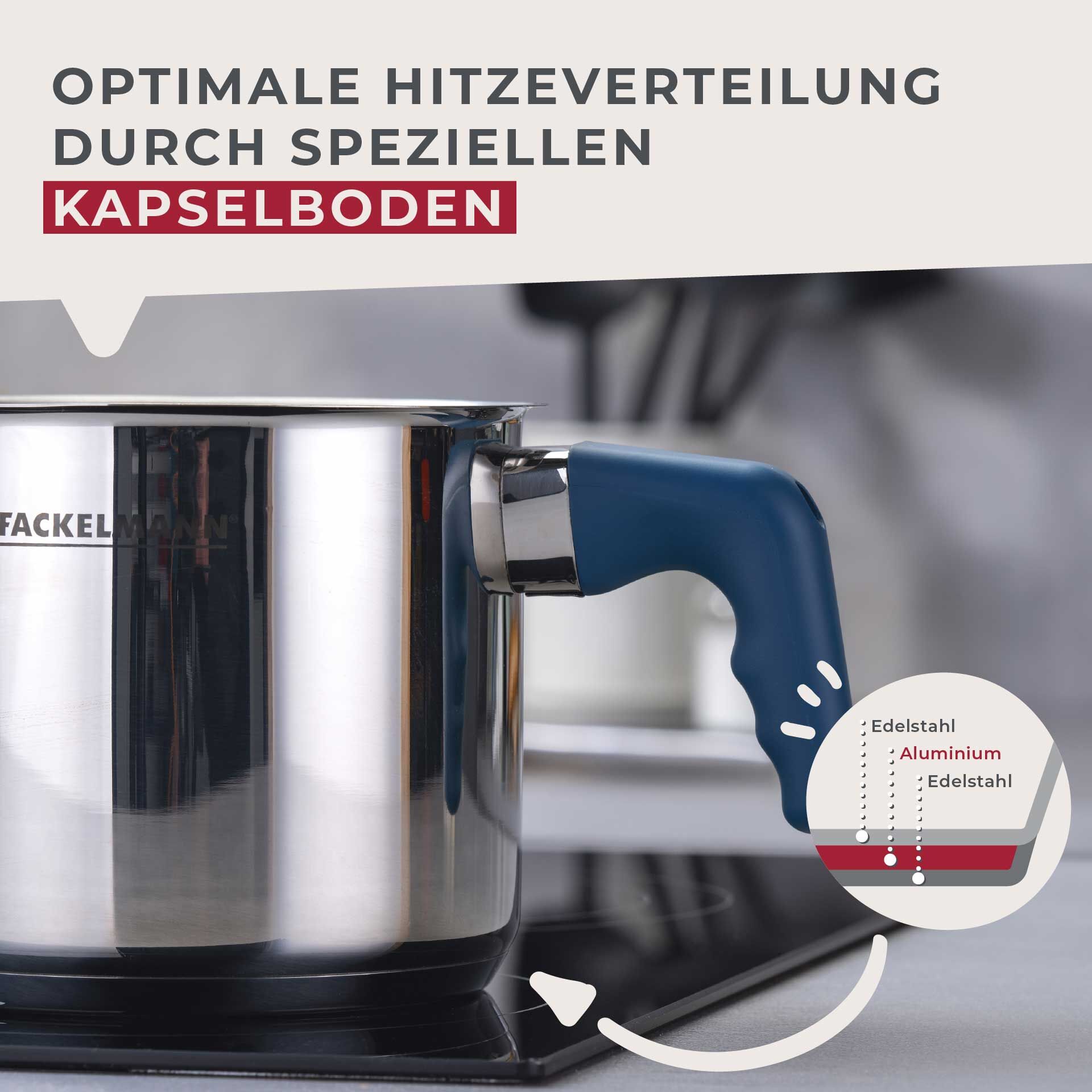 Milchtopf Essential , Ø14cm, blau