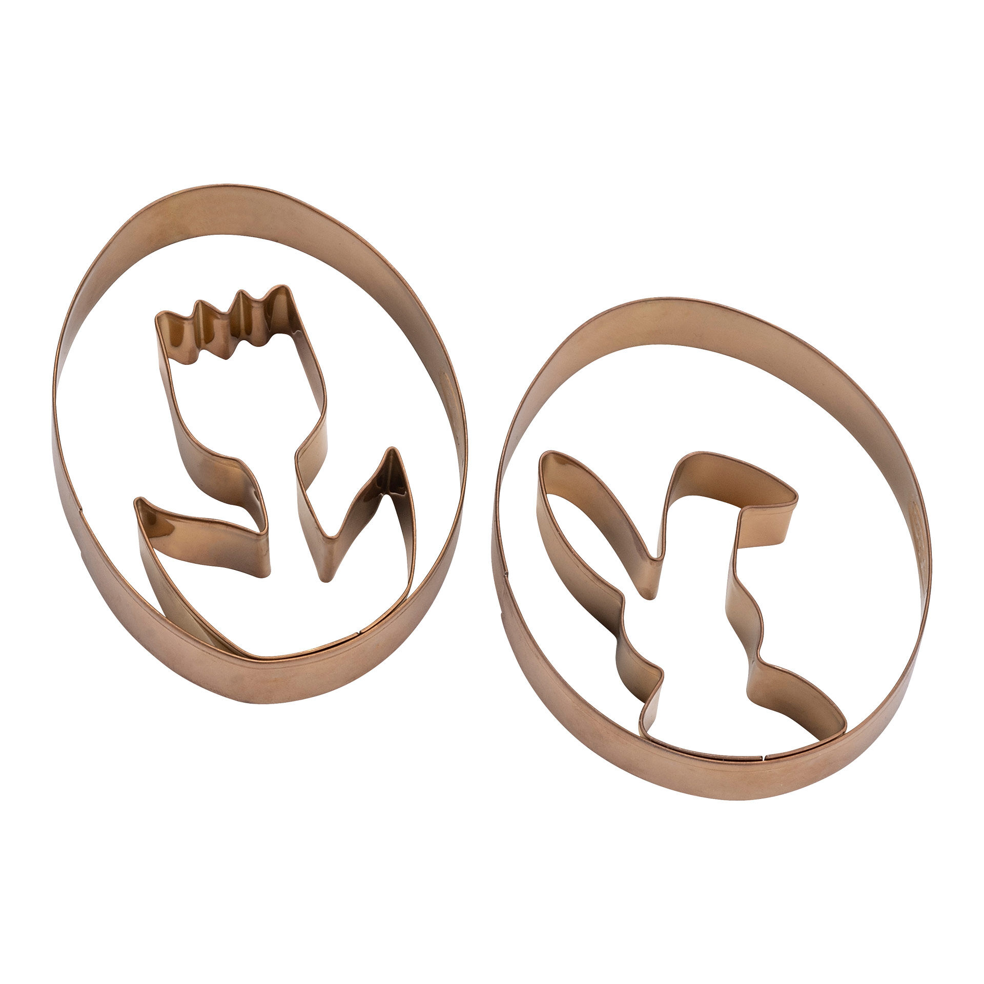 Ei-Ausstecher Tulpen und Hasen Vintage Oster Manufaktur, 2-tlg.