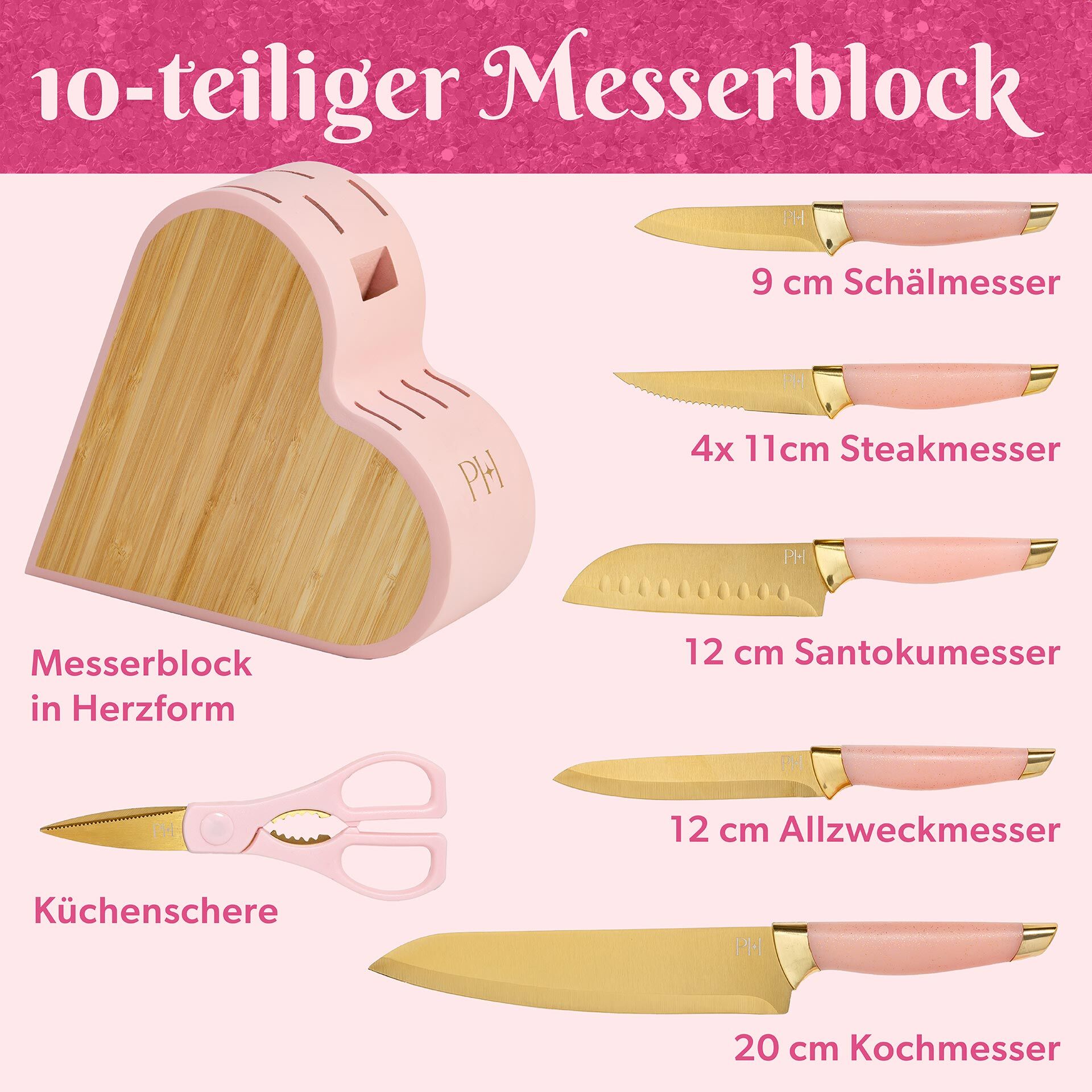 Messerblock-Set, 10-teilig