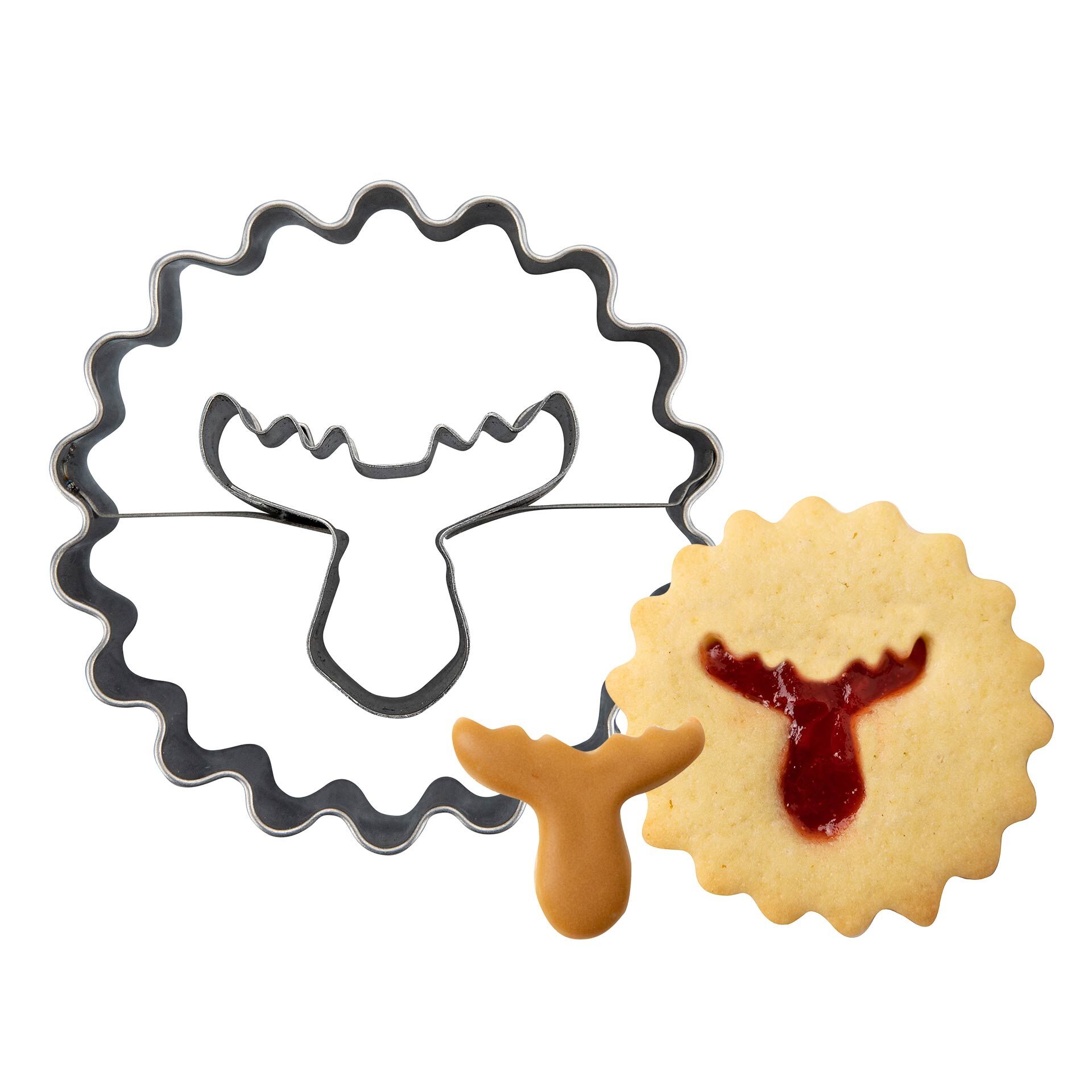 Ausstecher Linzer mit Elchkopf, Ø54mm