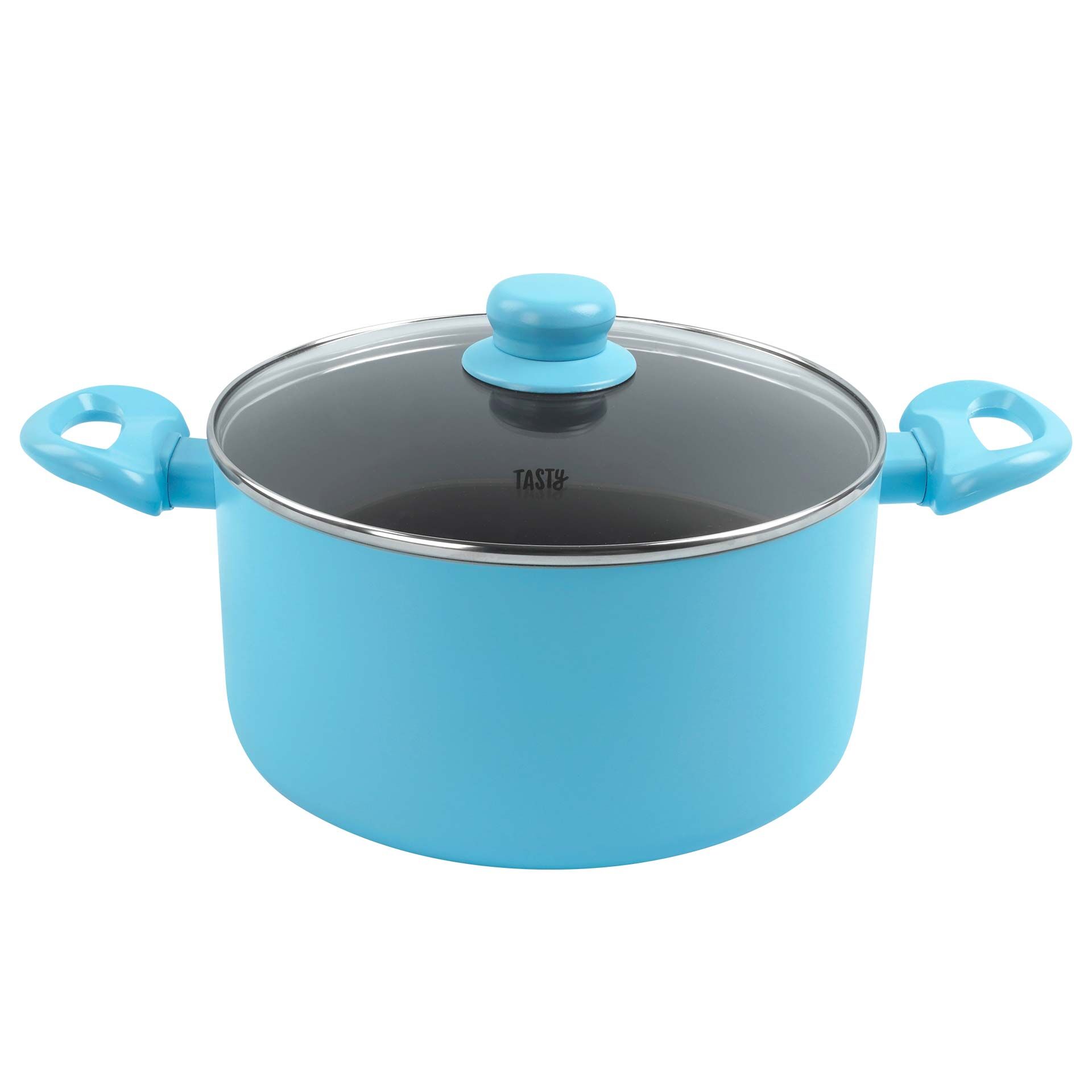 Kochtopf mit Glasdeckel, Ø24cm, hellblau