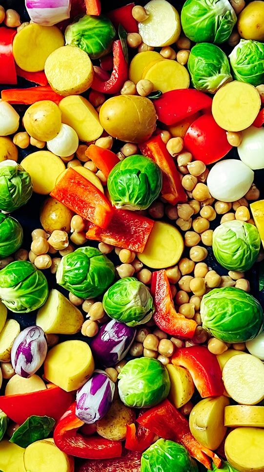 Mini-Kartoffeln, Kichererbsen & Babyspinat