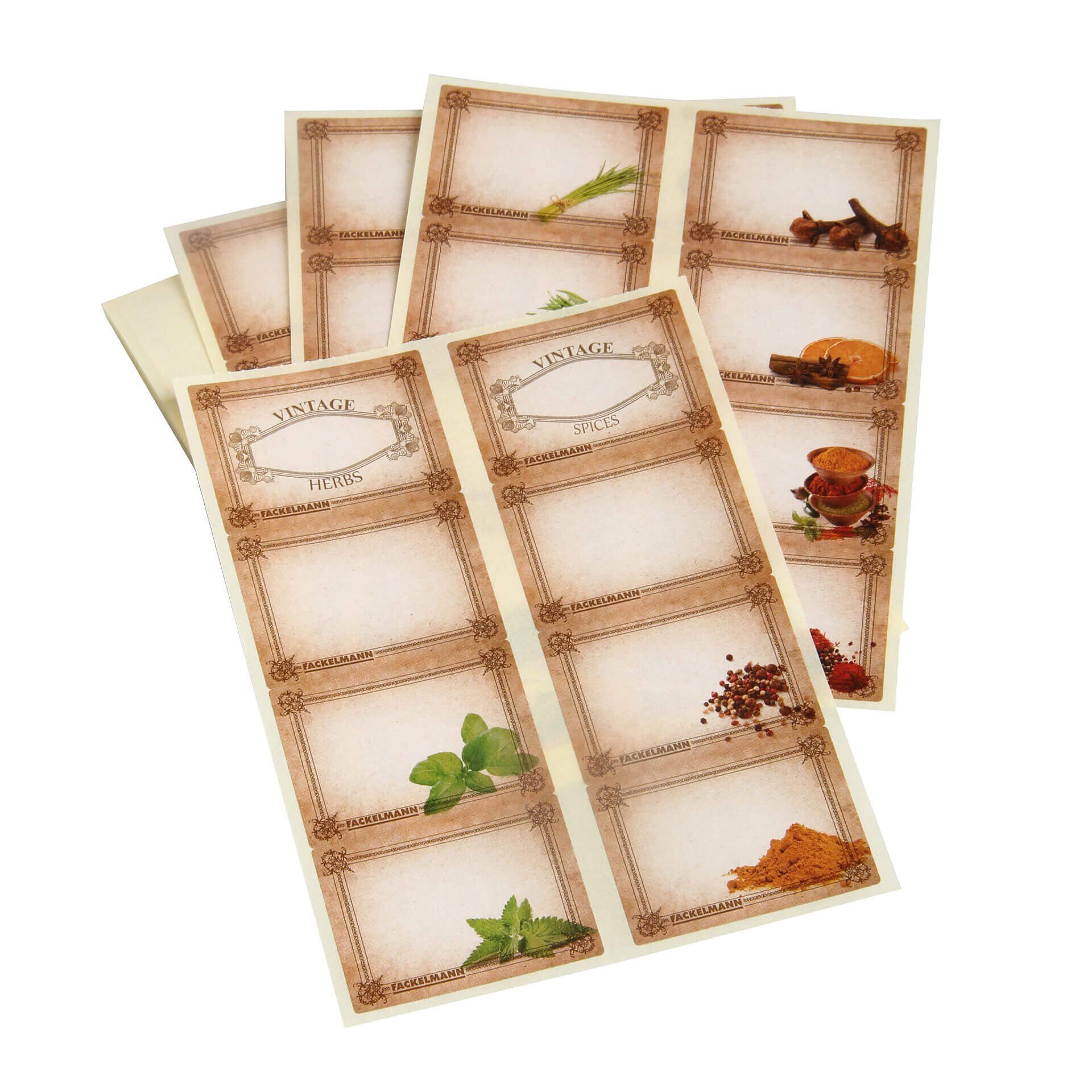 Gewürzetiketten, 64 Stk