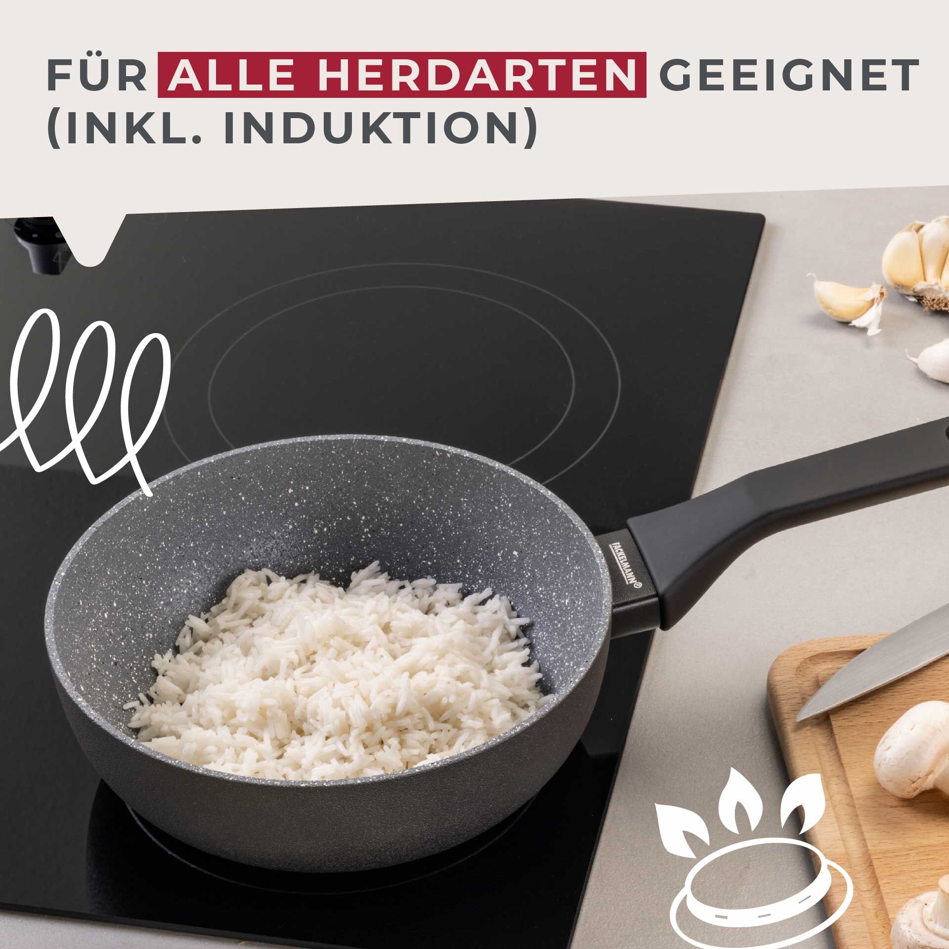 Wokpfanne Cosmo, Keramik, antihaft, Ø20cm