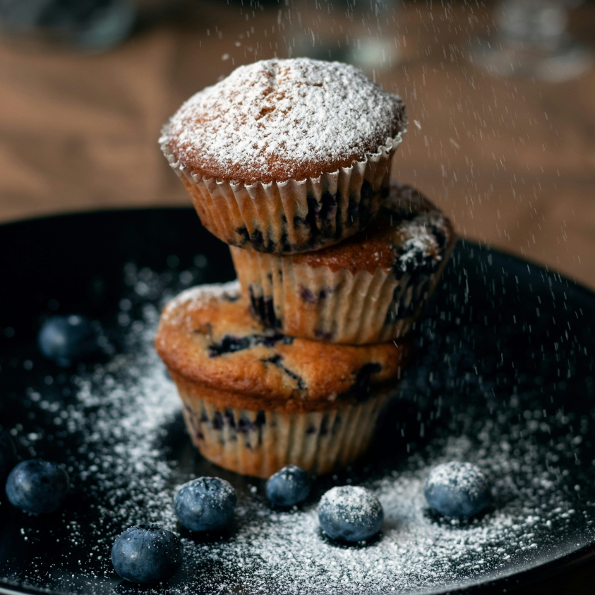 Glutenfreie Blaubeermuffins