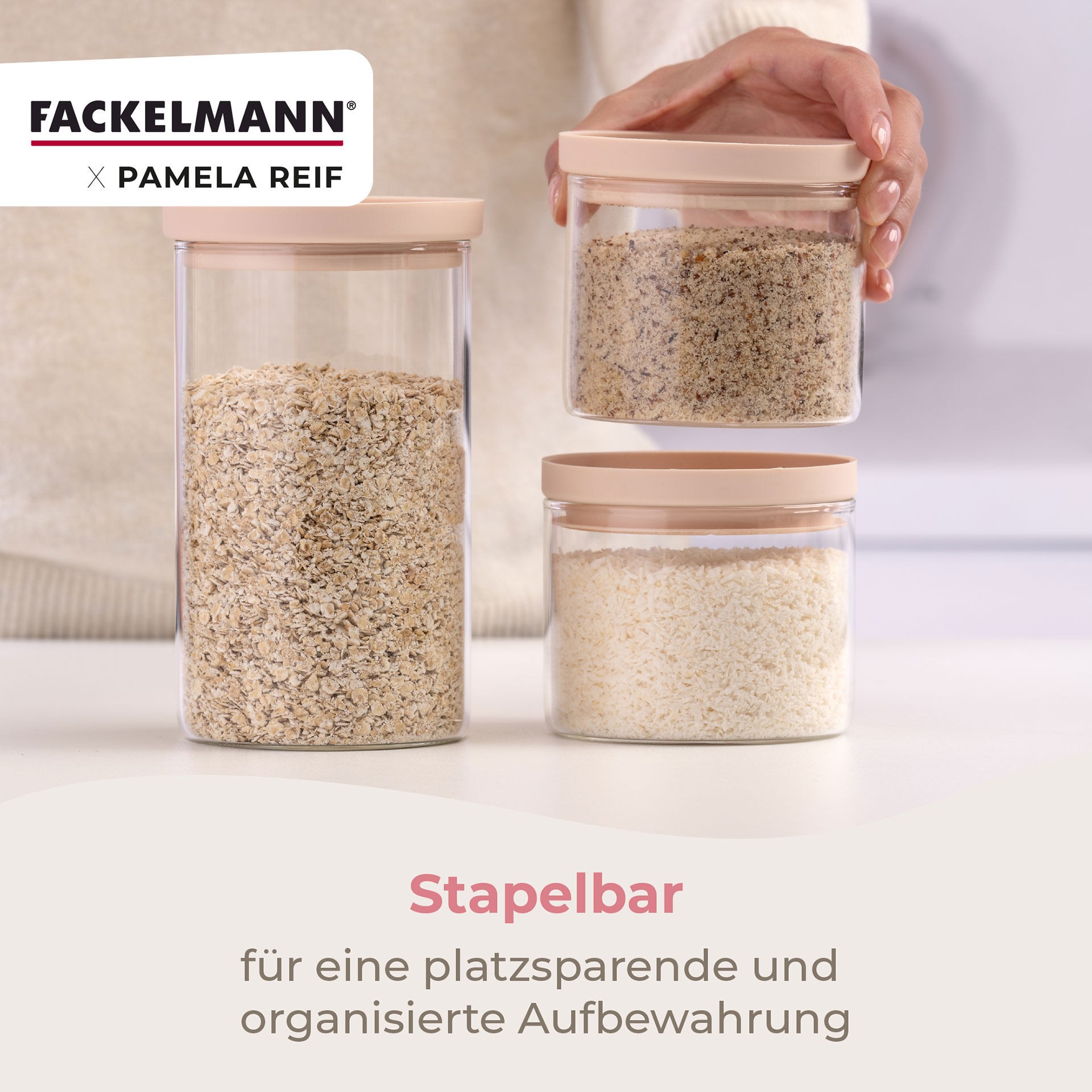 Pamela Reif Vorratsglas 500ml, stapelbar