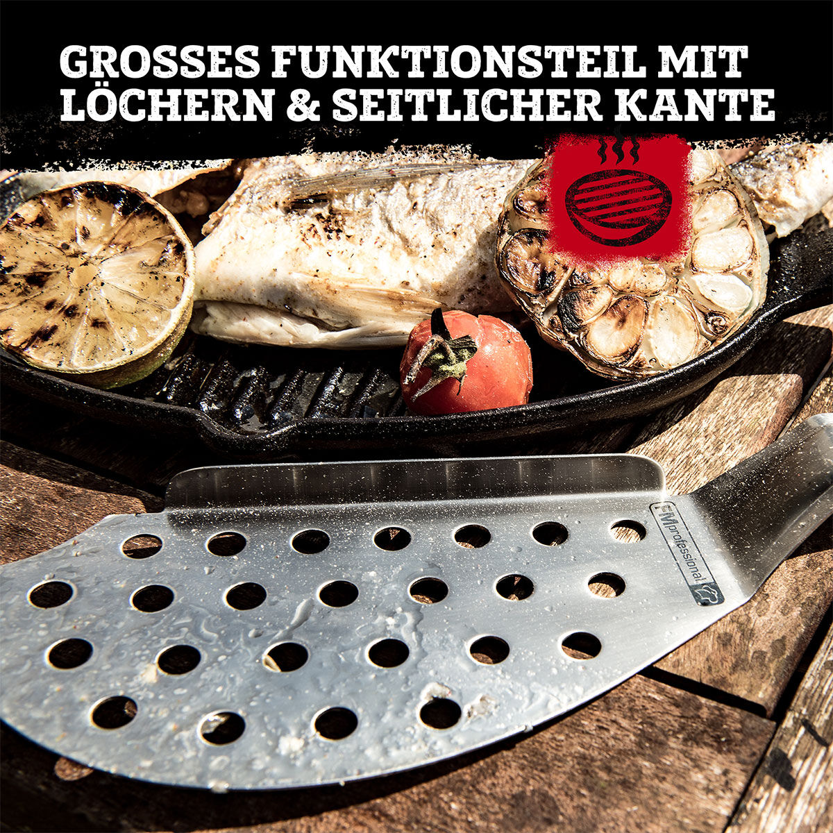 Fischwender, 33cm, Edelstahl