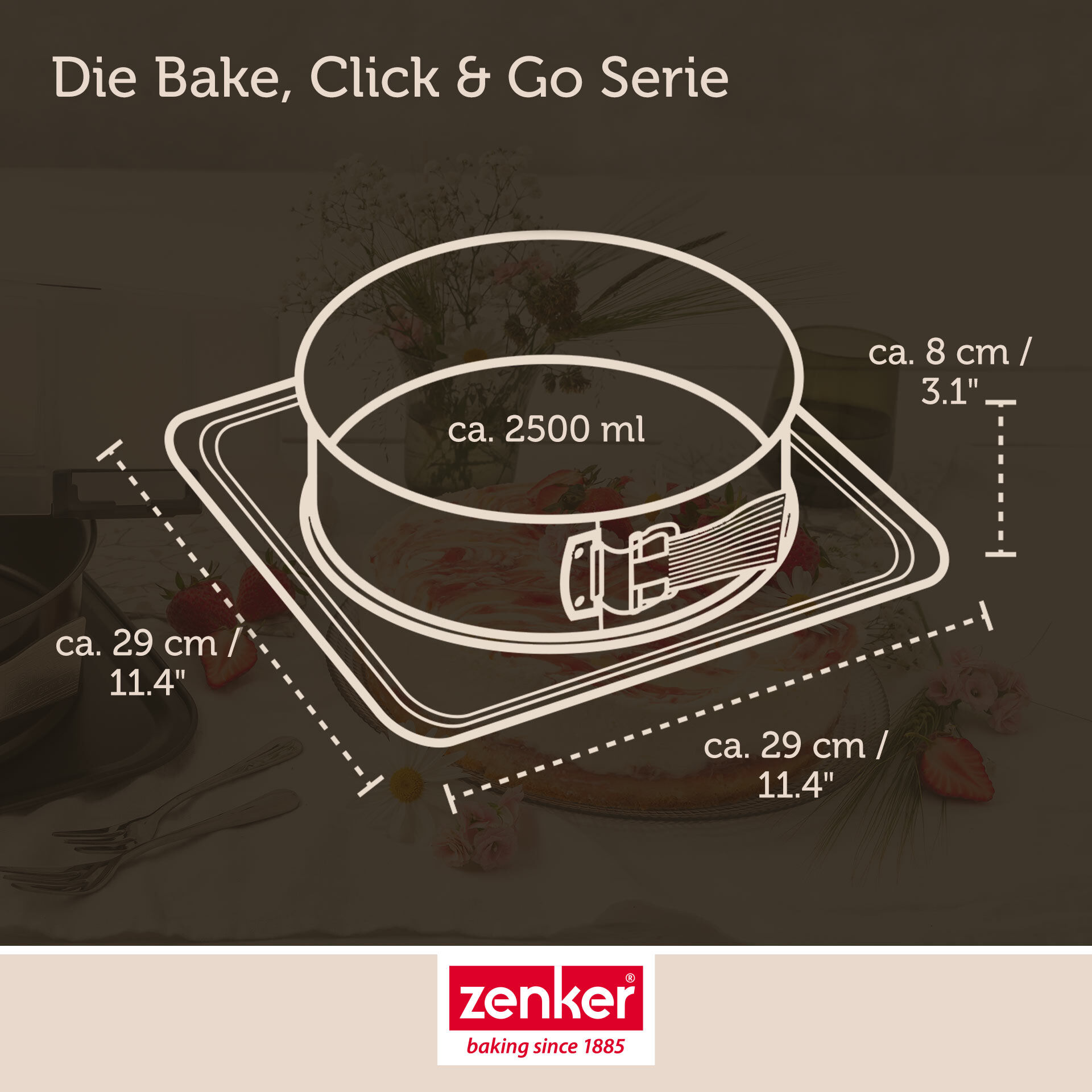 Springform Bake, Click & Go, Ø24cm