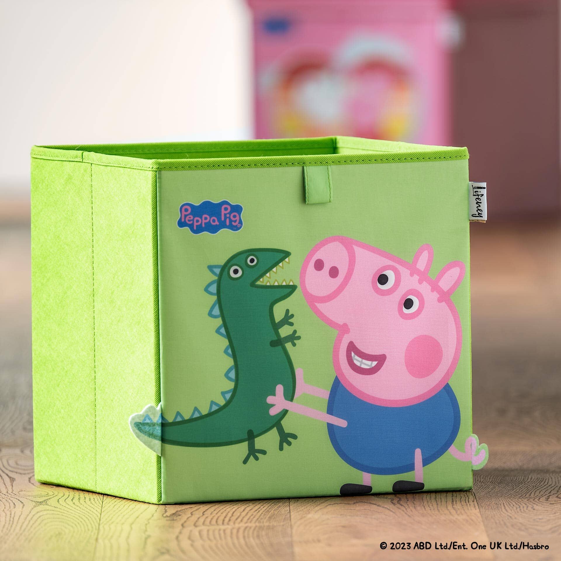 Aufbewahrungsbox Peppa Pig George und Dino, 30x30x30cm