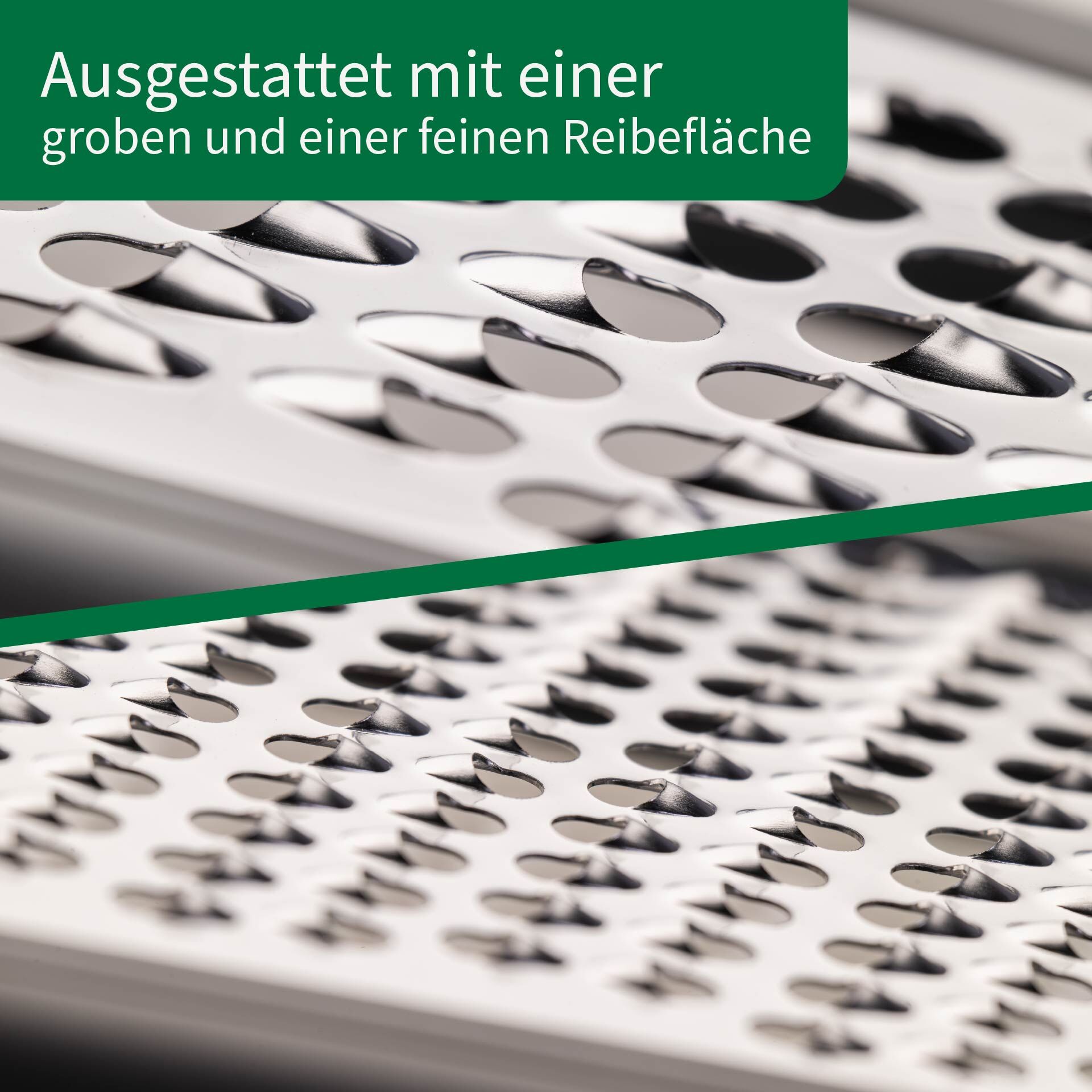 Küchenreibe mit Behälter