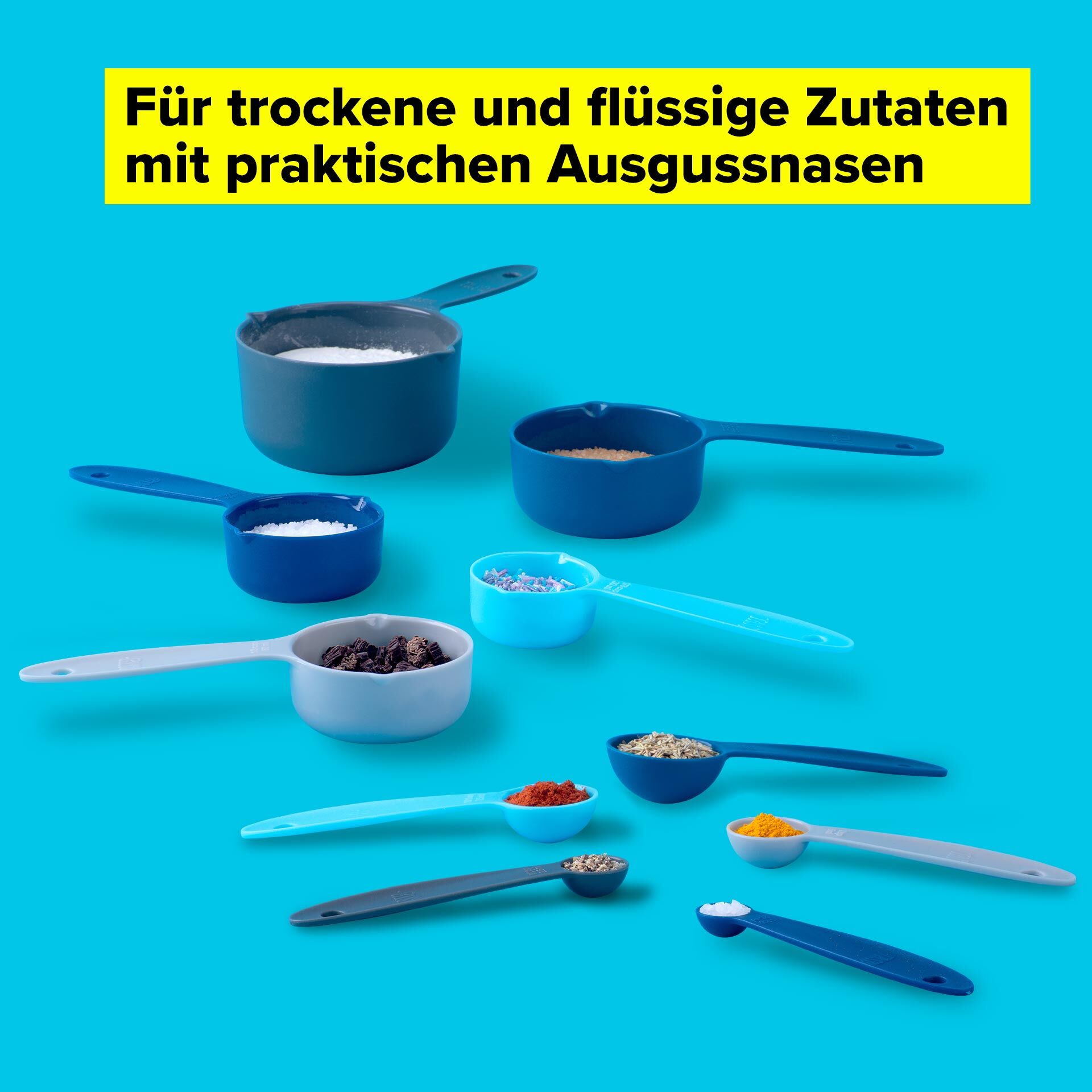 Messbecher und Messlöffel-Set, 10-teilig