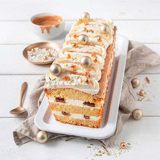 Geschichteter Karamell-Kastenkuchen 