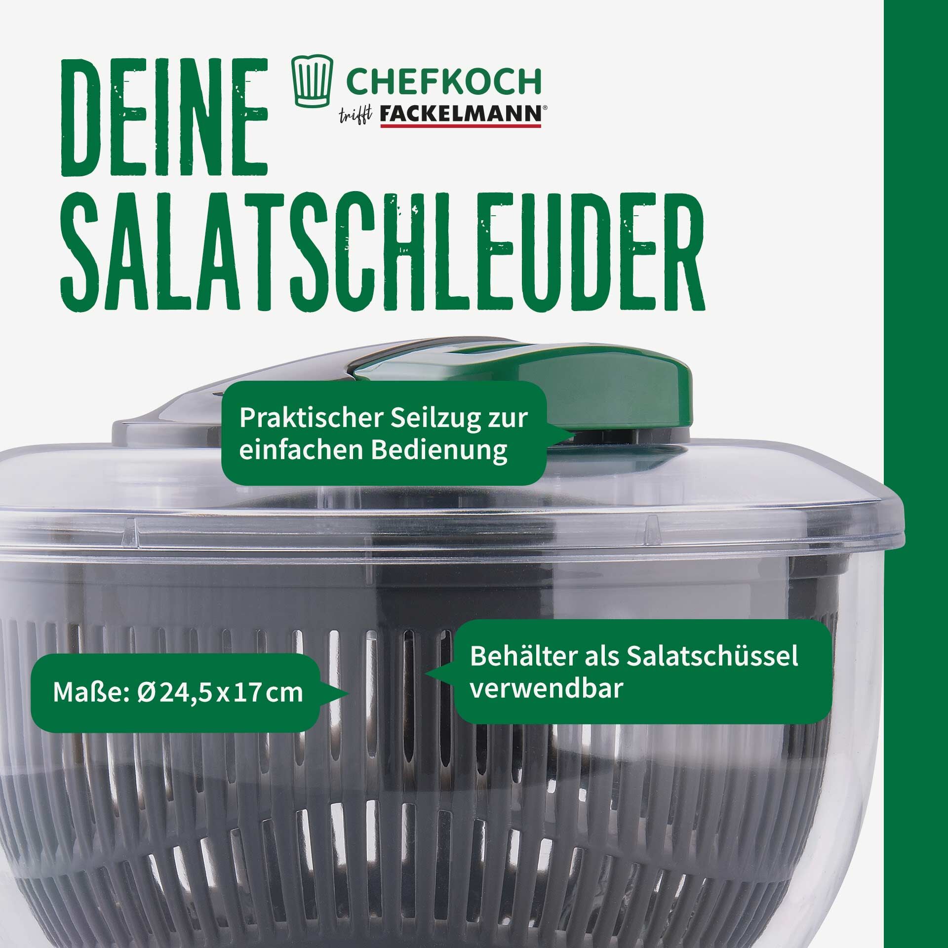 Salatschleuder mit Stopp-Taste