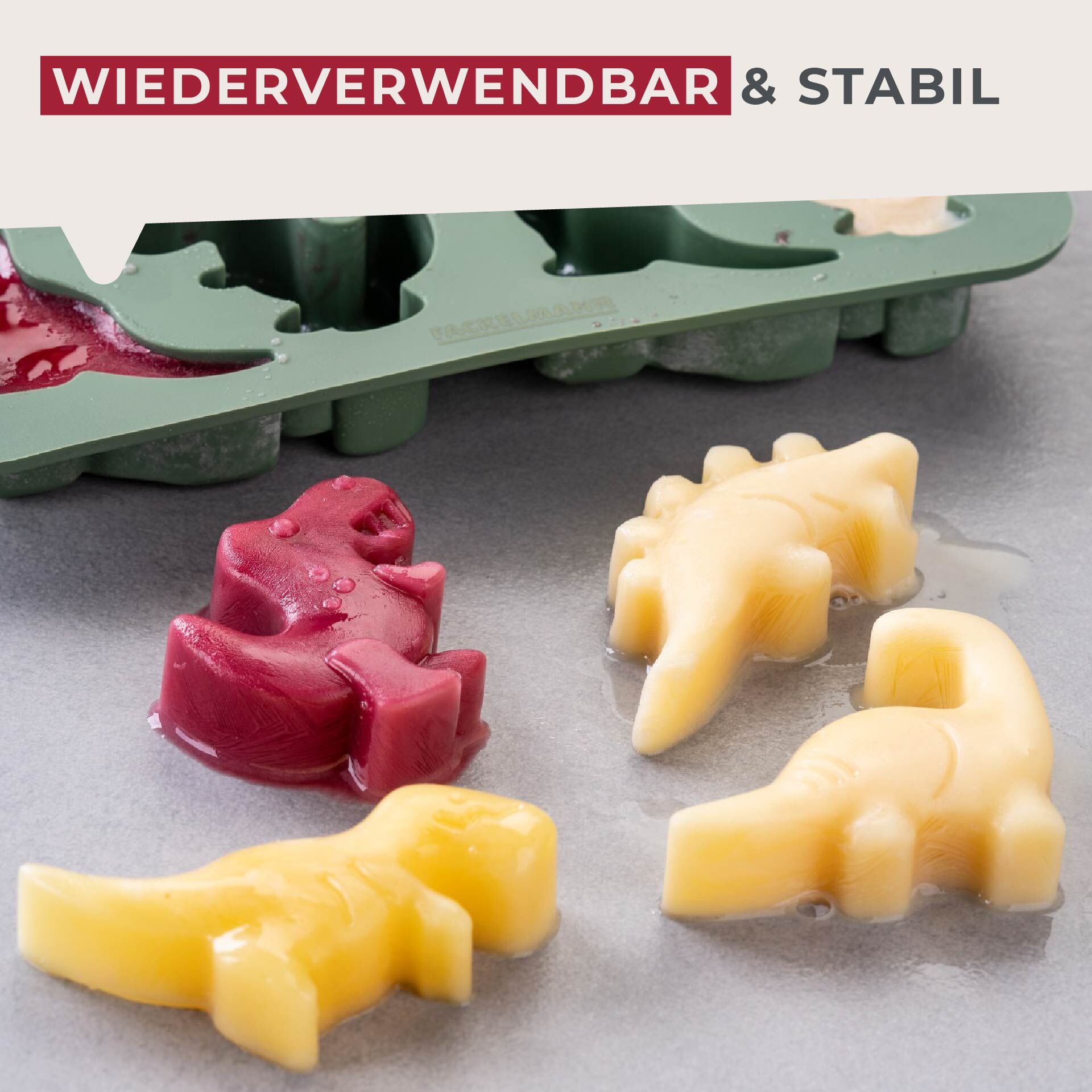 Eiswürfelform Dino, Silikon