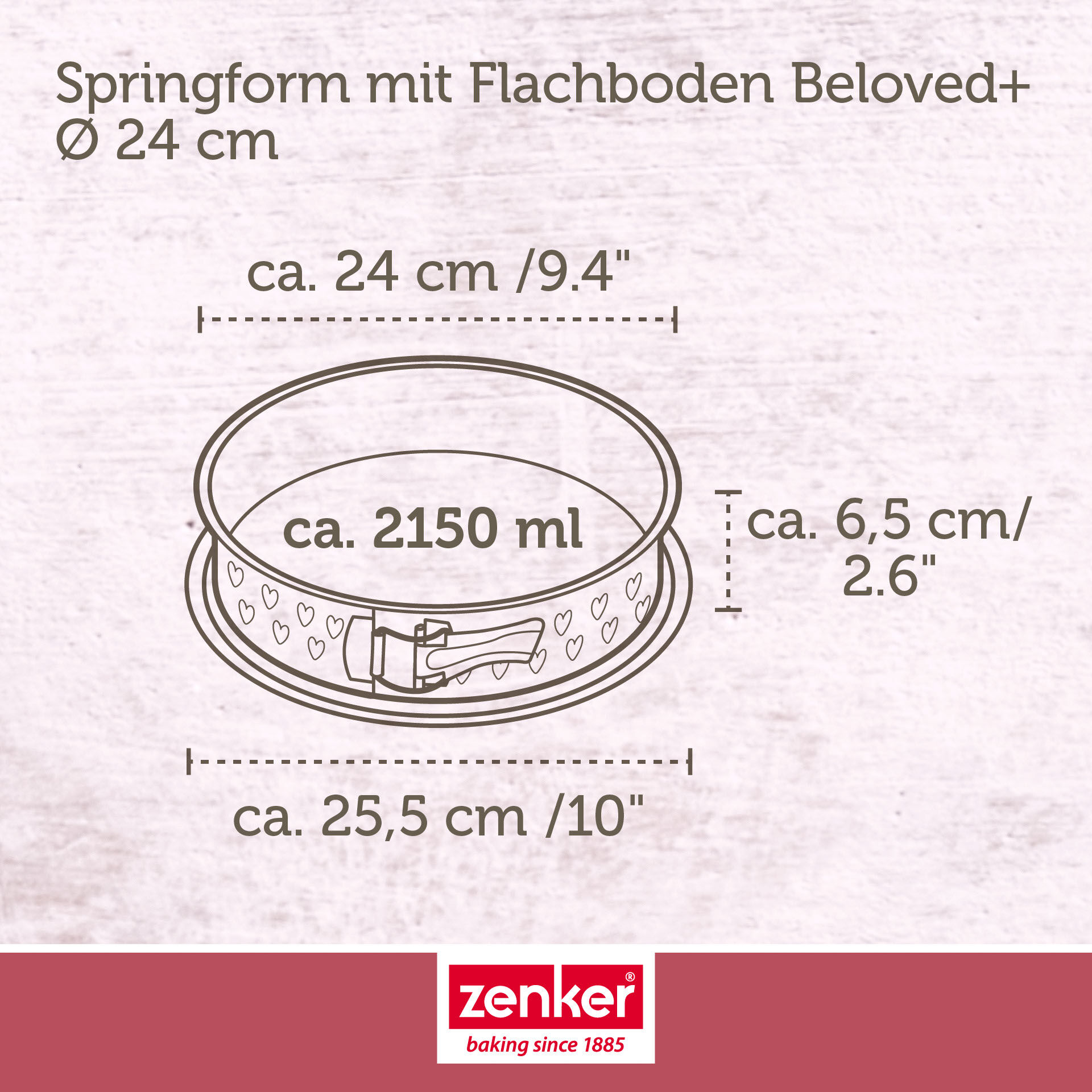 Springform mit Flachboden Beloved+, Ø24cm
