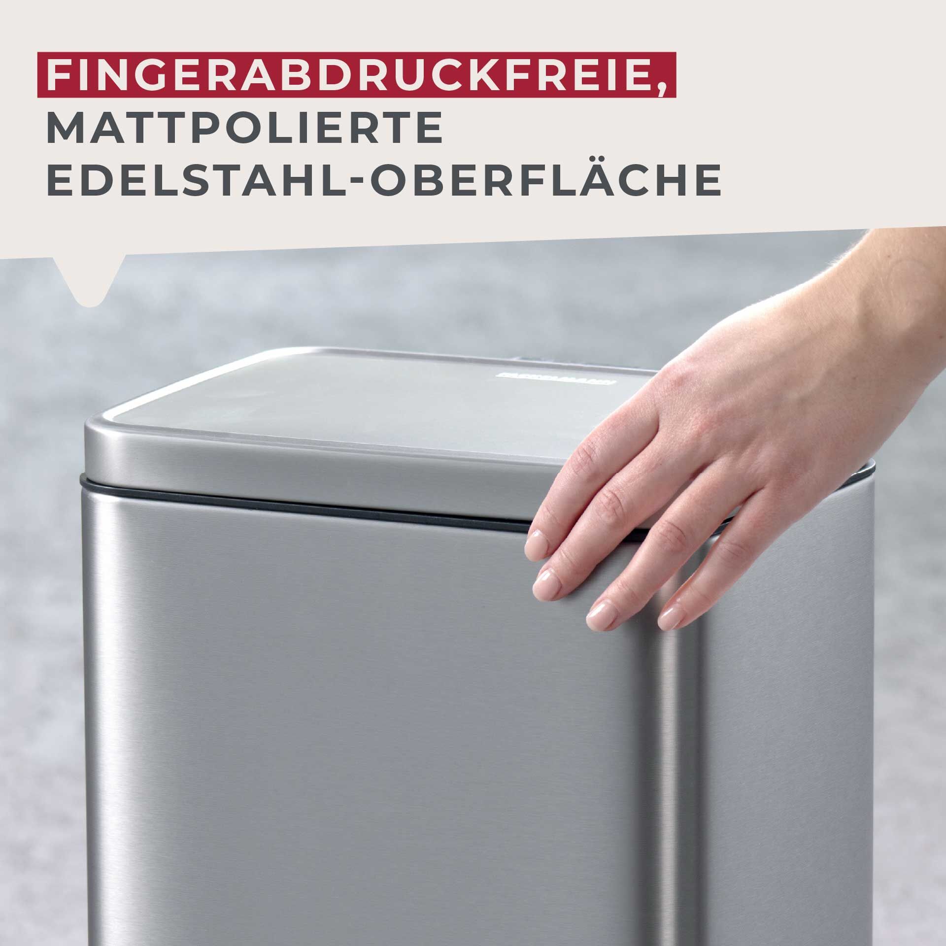 Mülleimer Chicago, silber, 6L