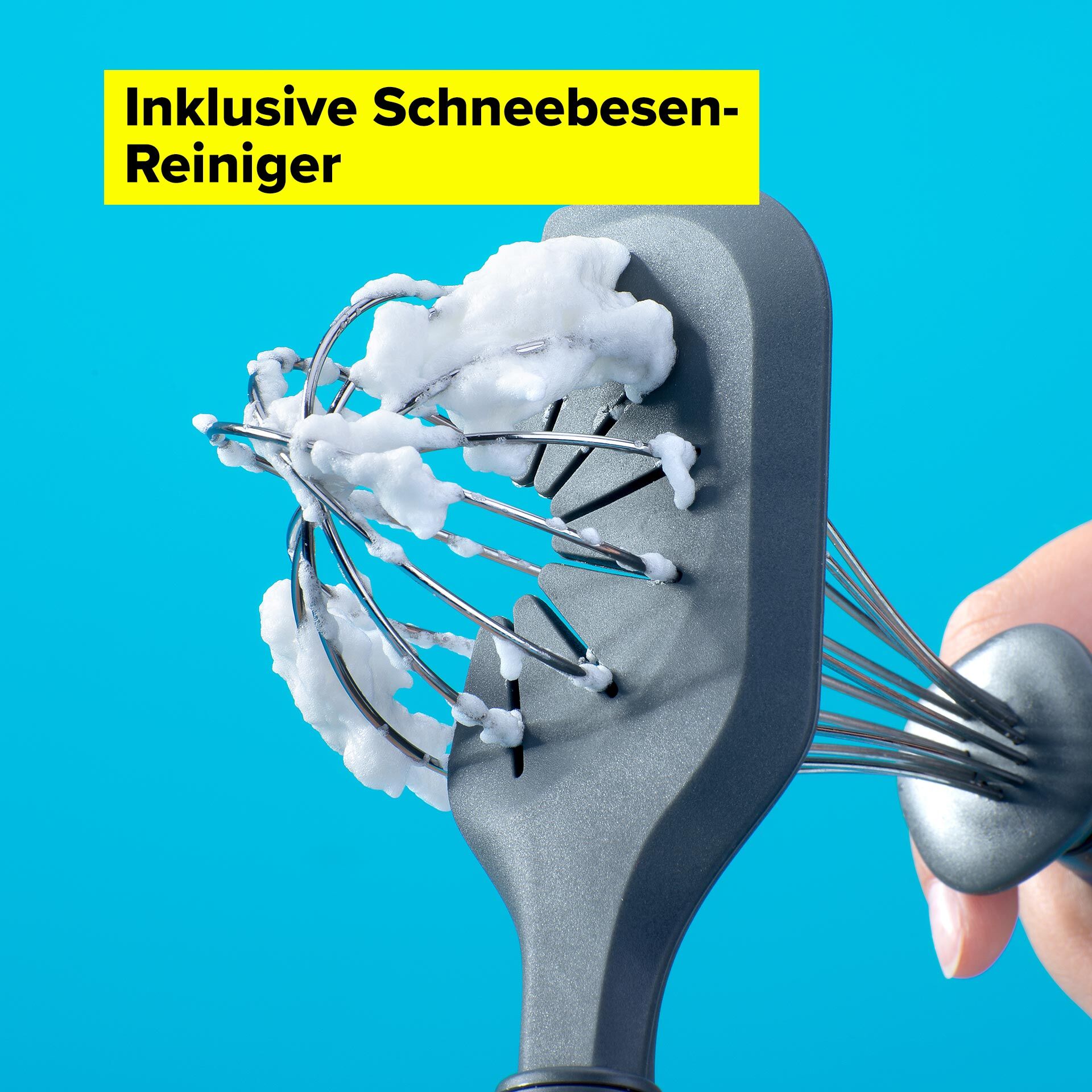 Teigschaber mit Schneebesenreiniger