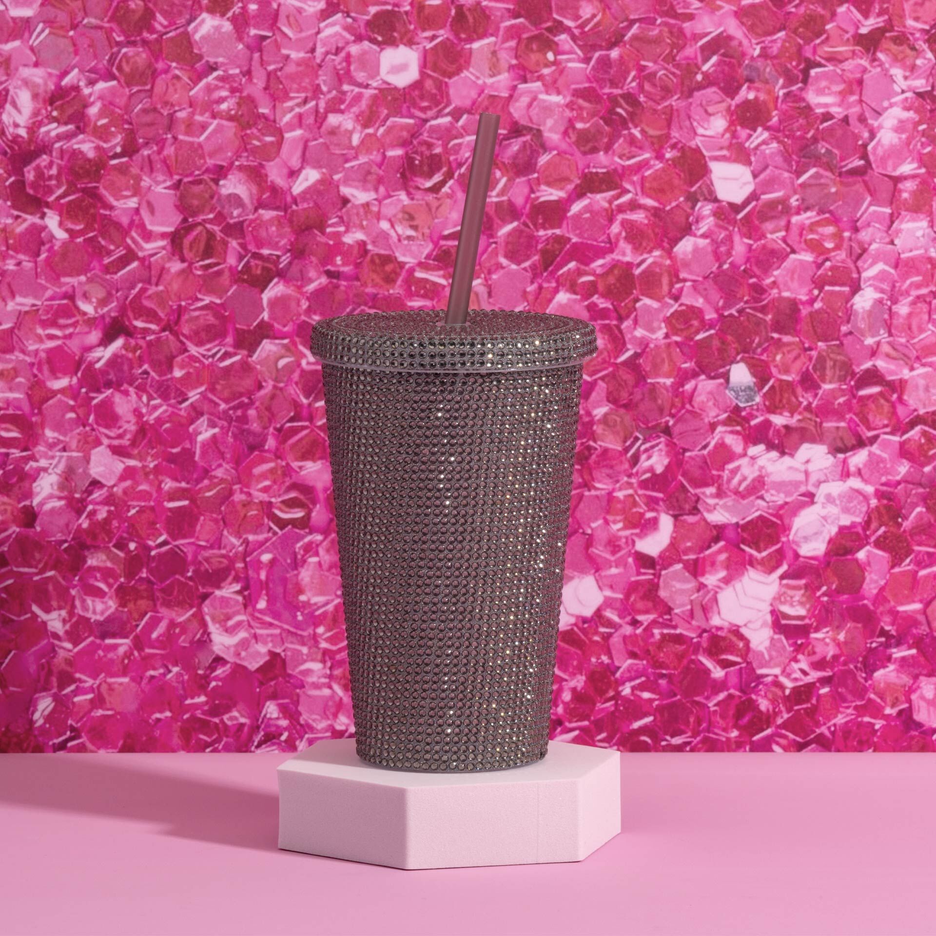 Trinkbecher Schwarz, Strass, 500ml