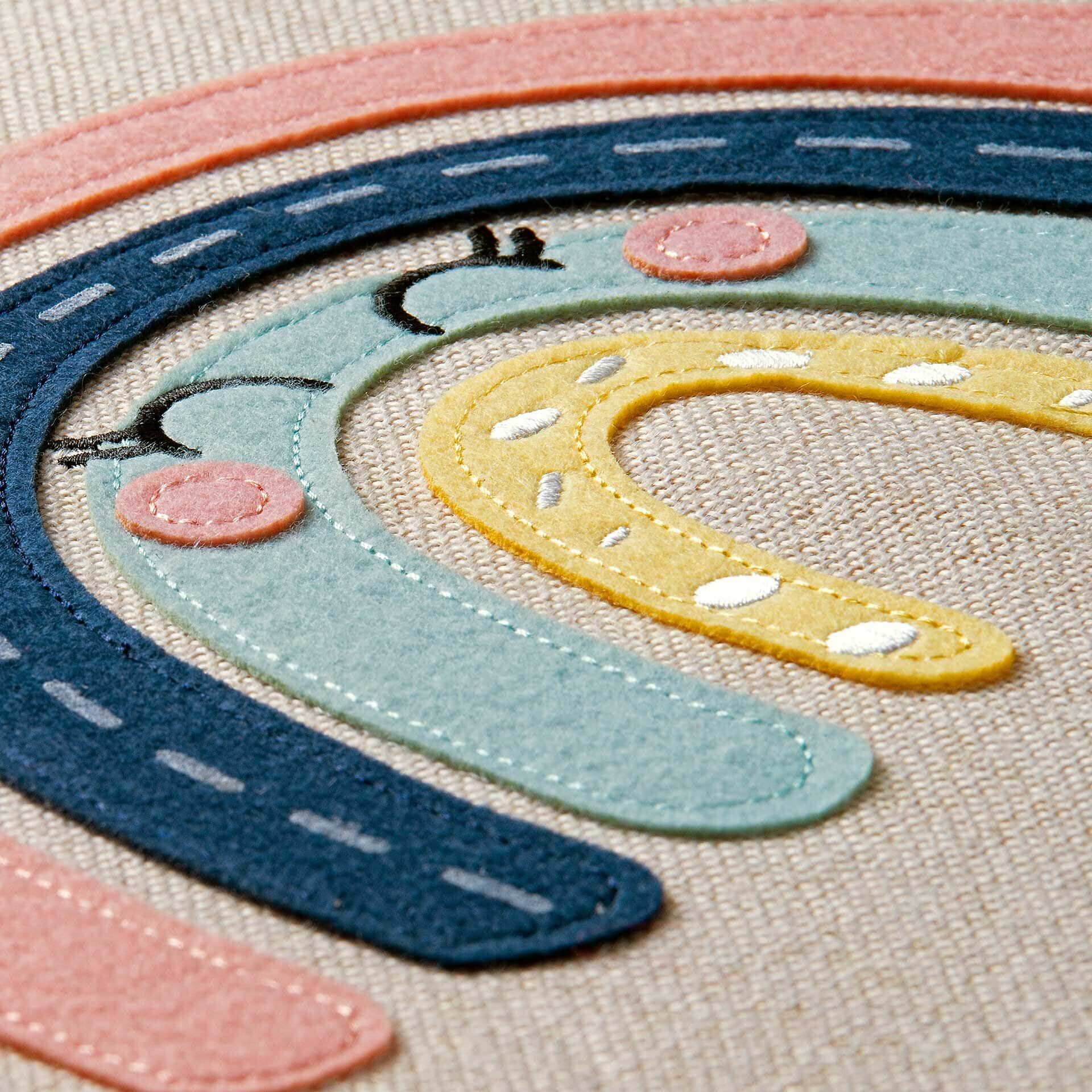 Aufbewahrungsbox mit Deckel Regenbogen, 33x33x33cm