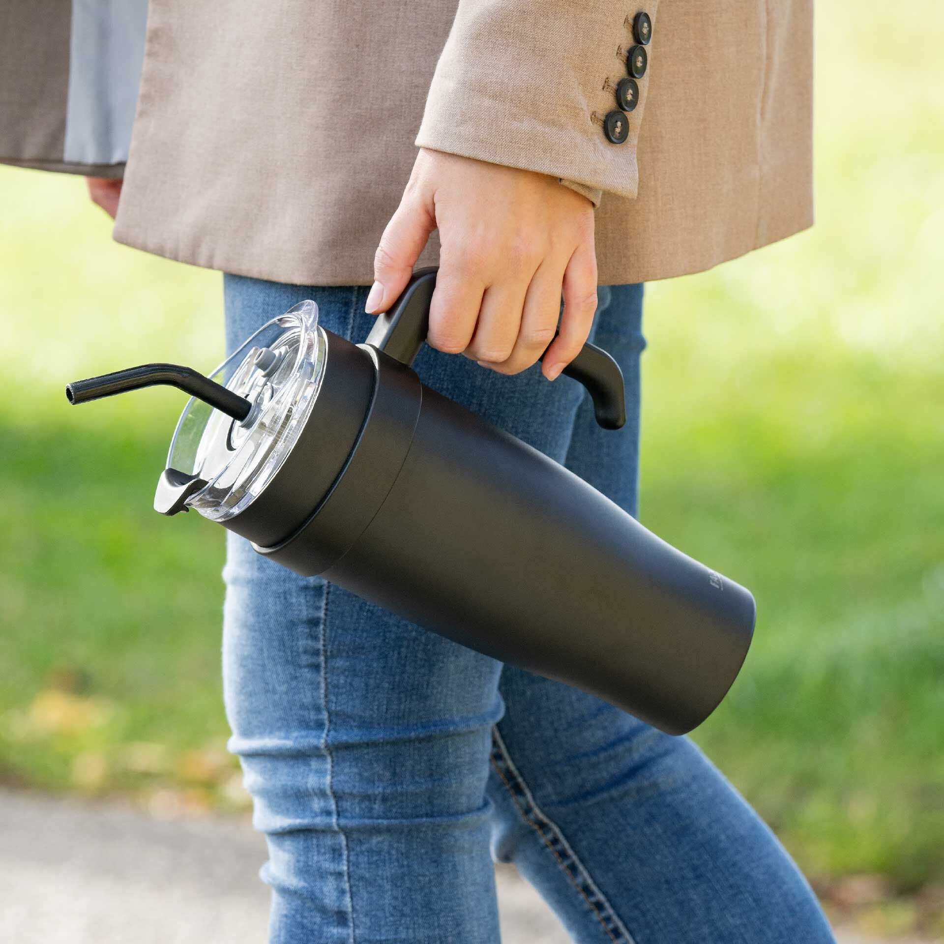 Thermotrinkbecher Schwarz, 1,2 L