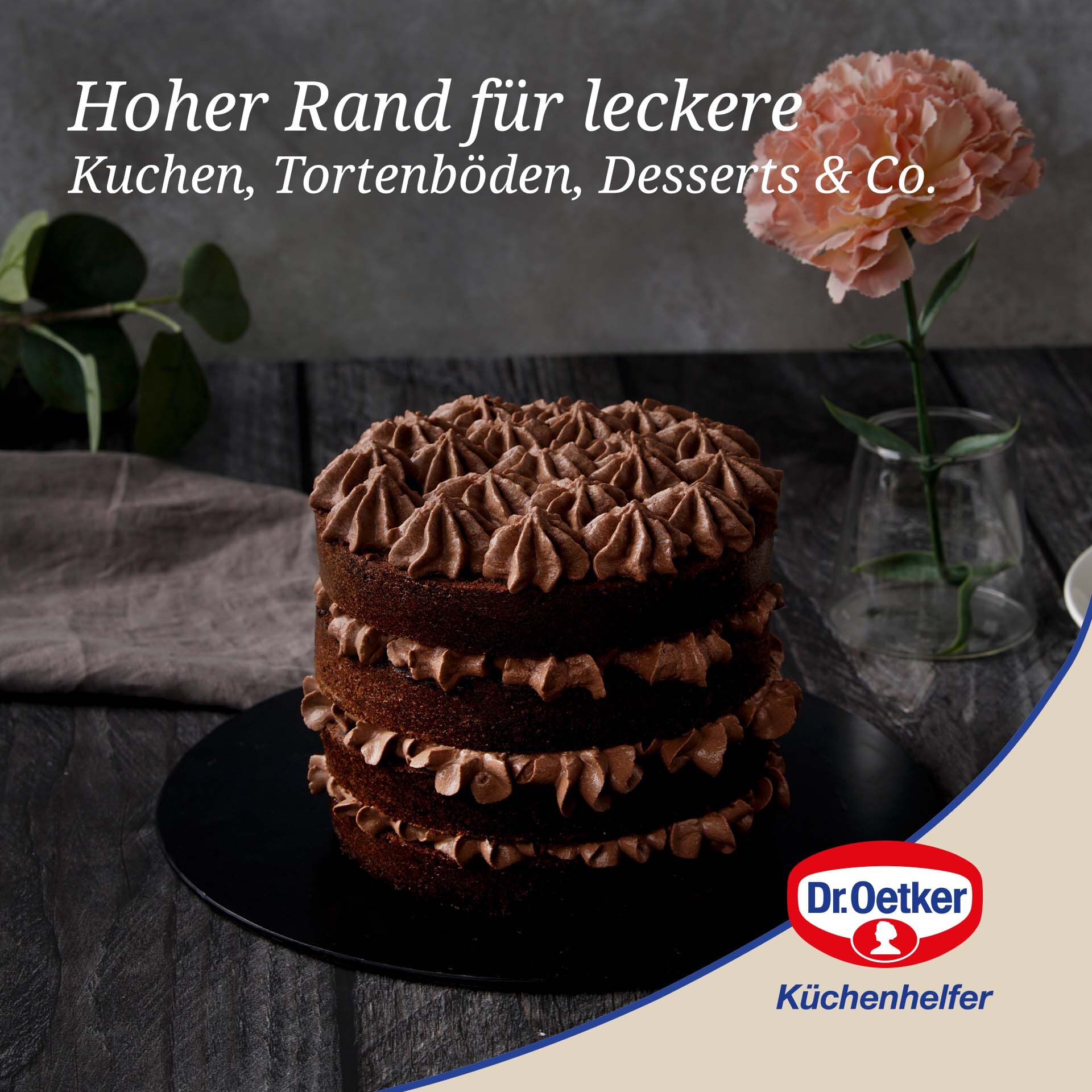 Backform rund Flexxibel Love, Ø16cm, Silikon