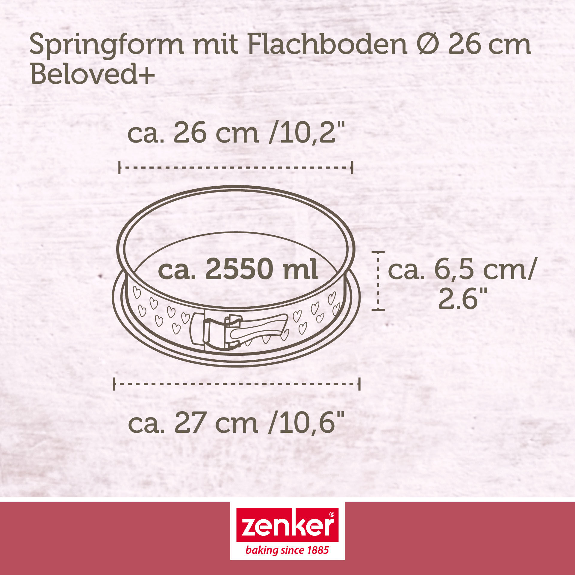 Springform mit Flachboden Beloved+, Ø26cm