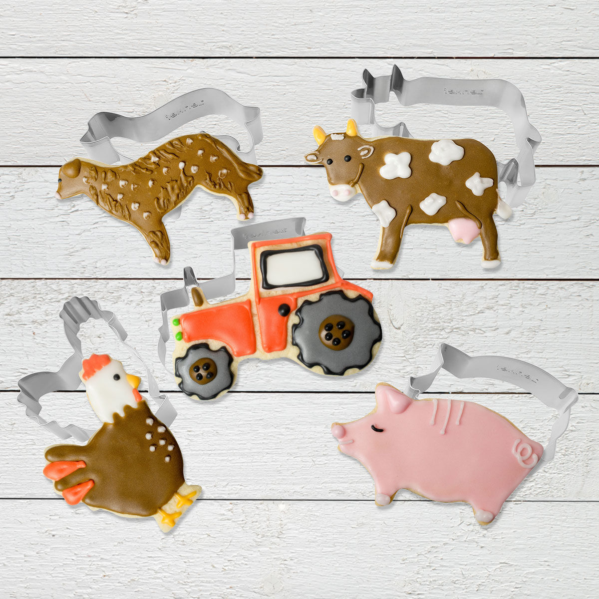 Ausstecher-Set Bauernhof, 5-teilig