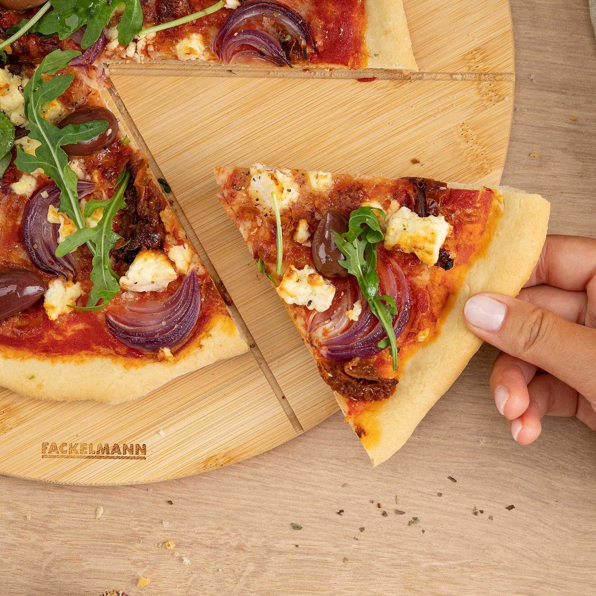 Schneidebrett mit Stückeinteilung, Ø32cm, FAIR