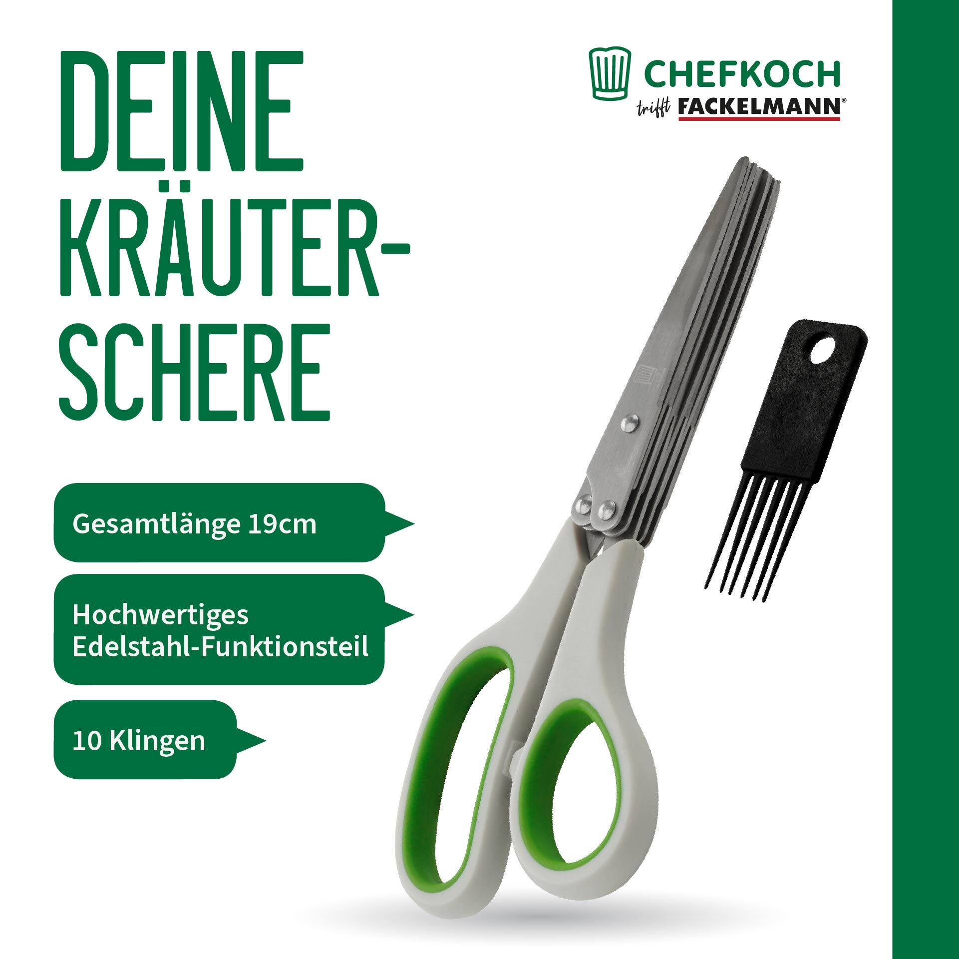 Kräuterschere, 10 Klingen