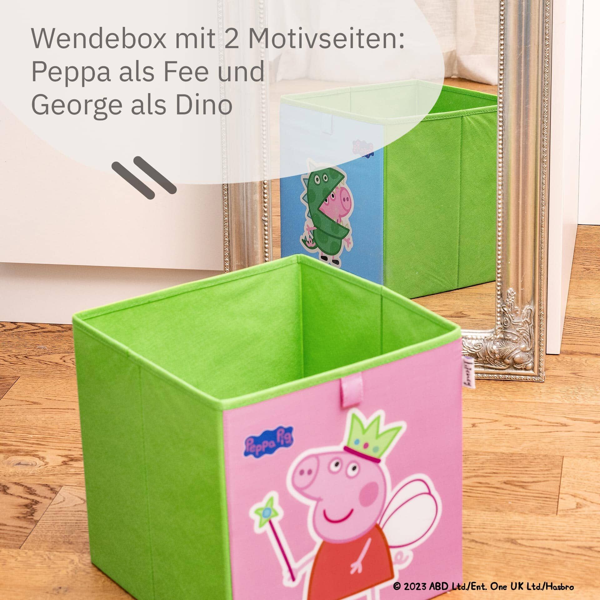 Aufbewahrungsbox Peppa Pig Fee & George, 30x30x30cm