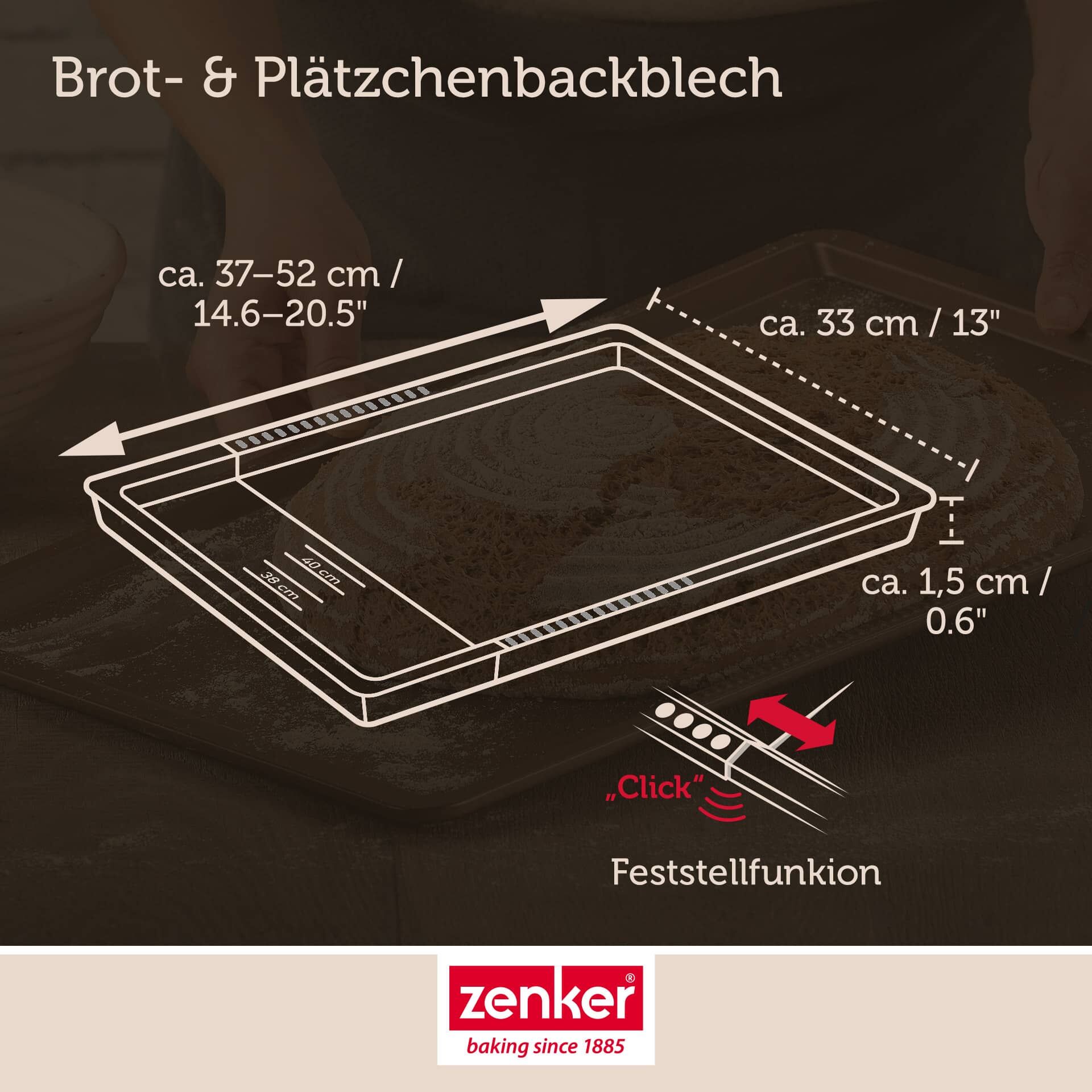 Backblech ausziehbar Dein Brot!, 37-52cm