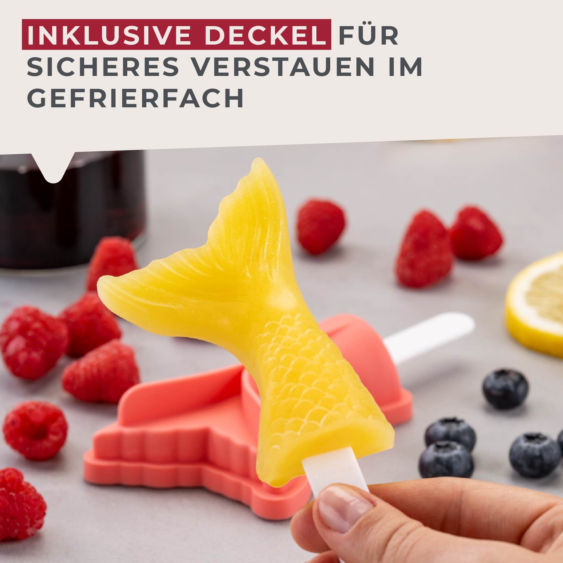 Eisform mit Stiel Meerjungfrau