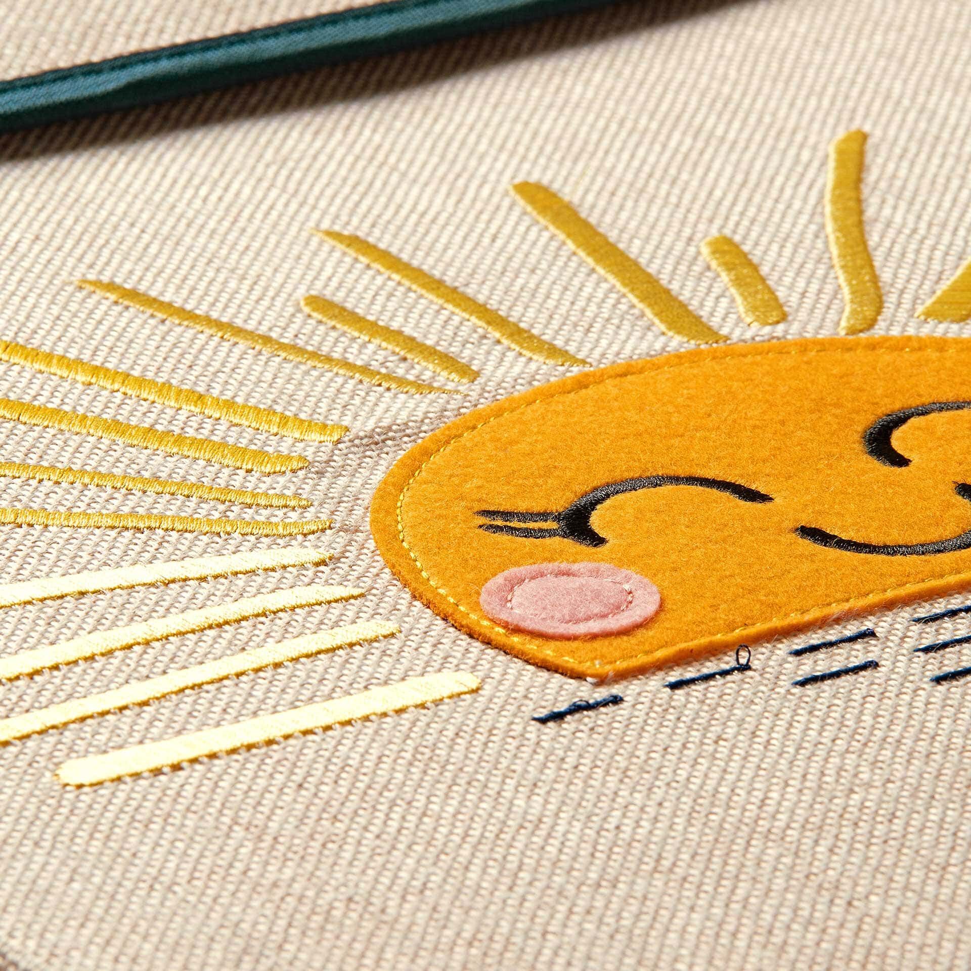 Aufbewahrungsbox mit Deckel Sonne, 33x33x33cm