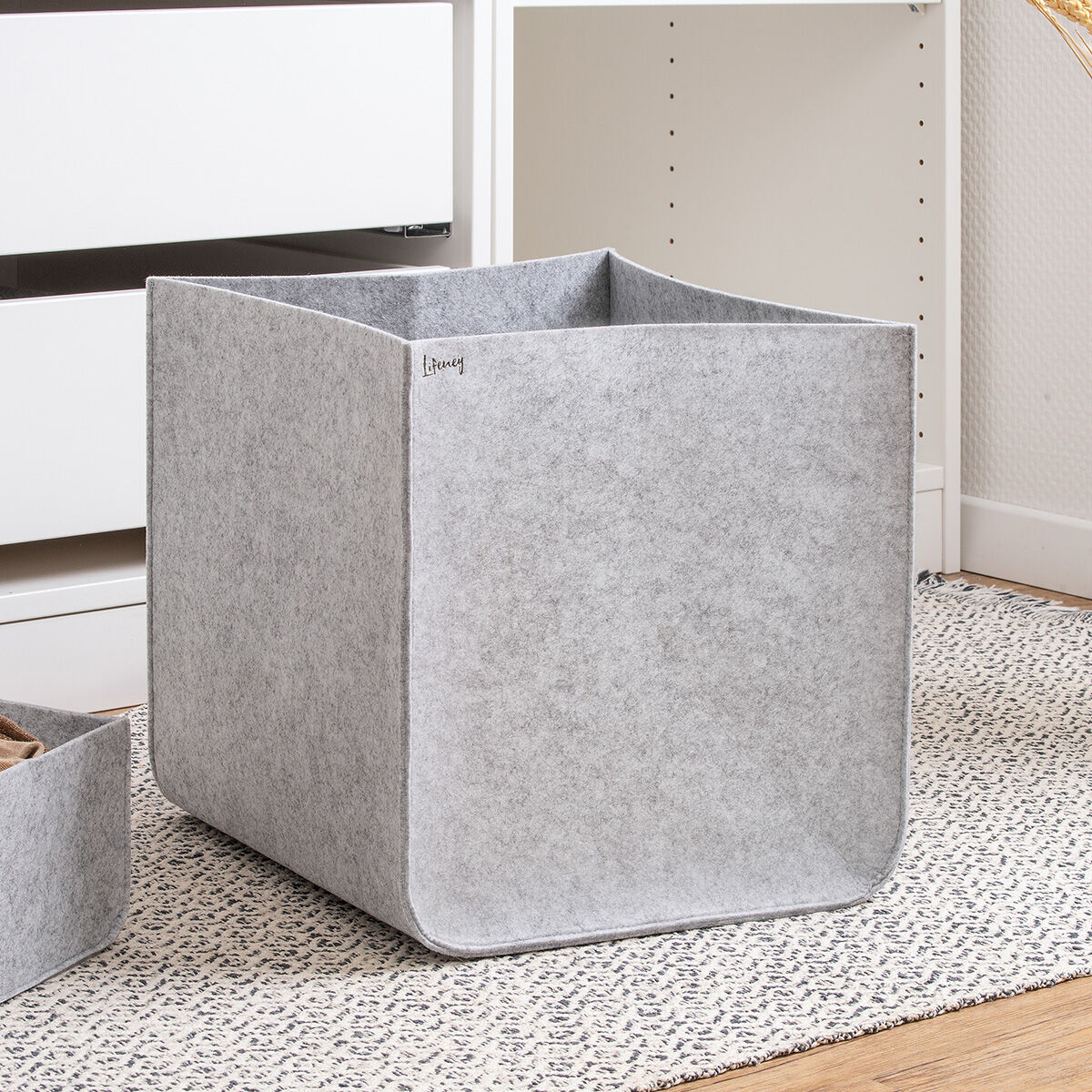 Organize your closet Aufbewahrungsbox, 54x37x21 cm, Filz, grau