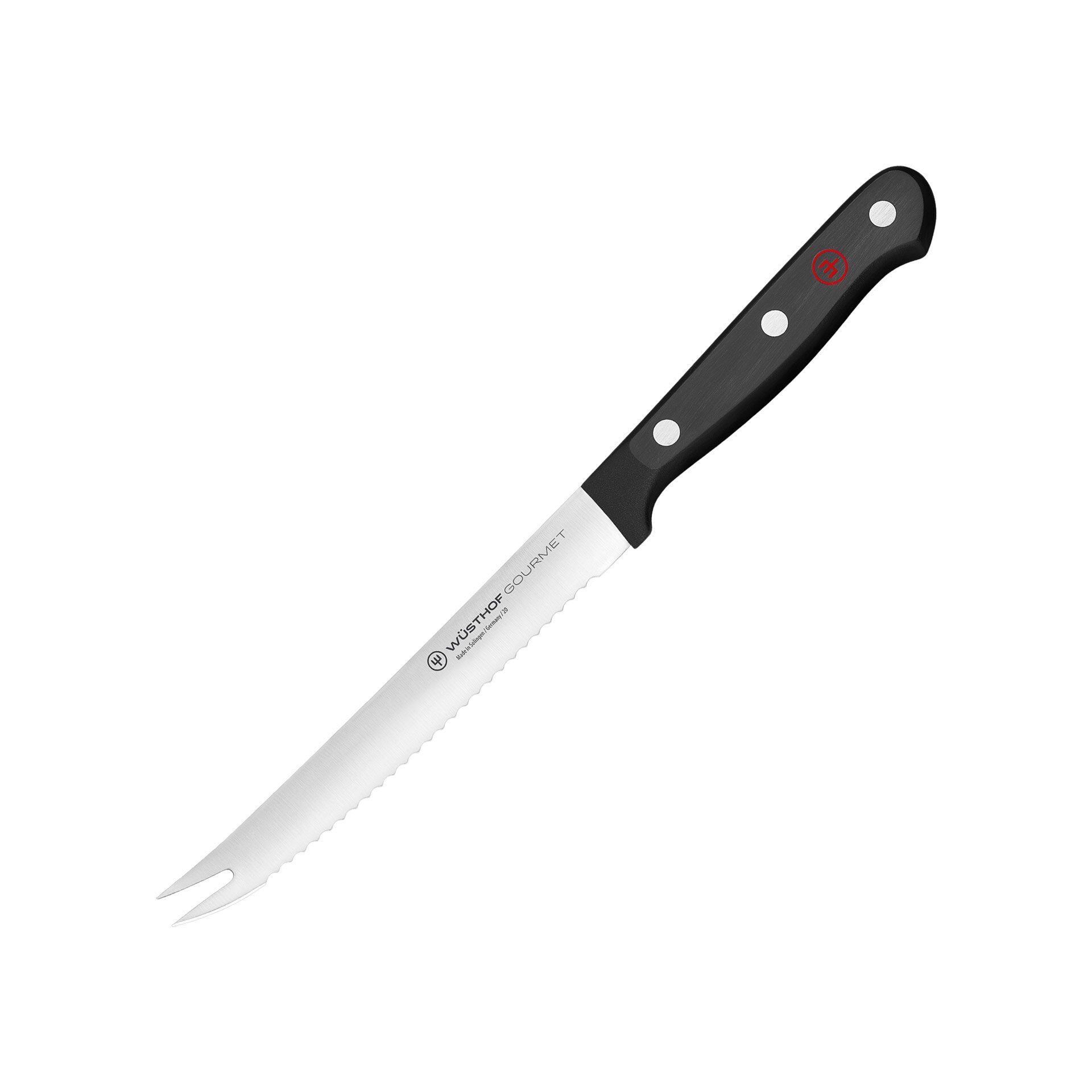 Tomatenmesser Gourmet, Edelstahl, 14,5cm Klinge
