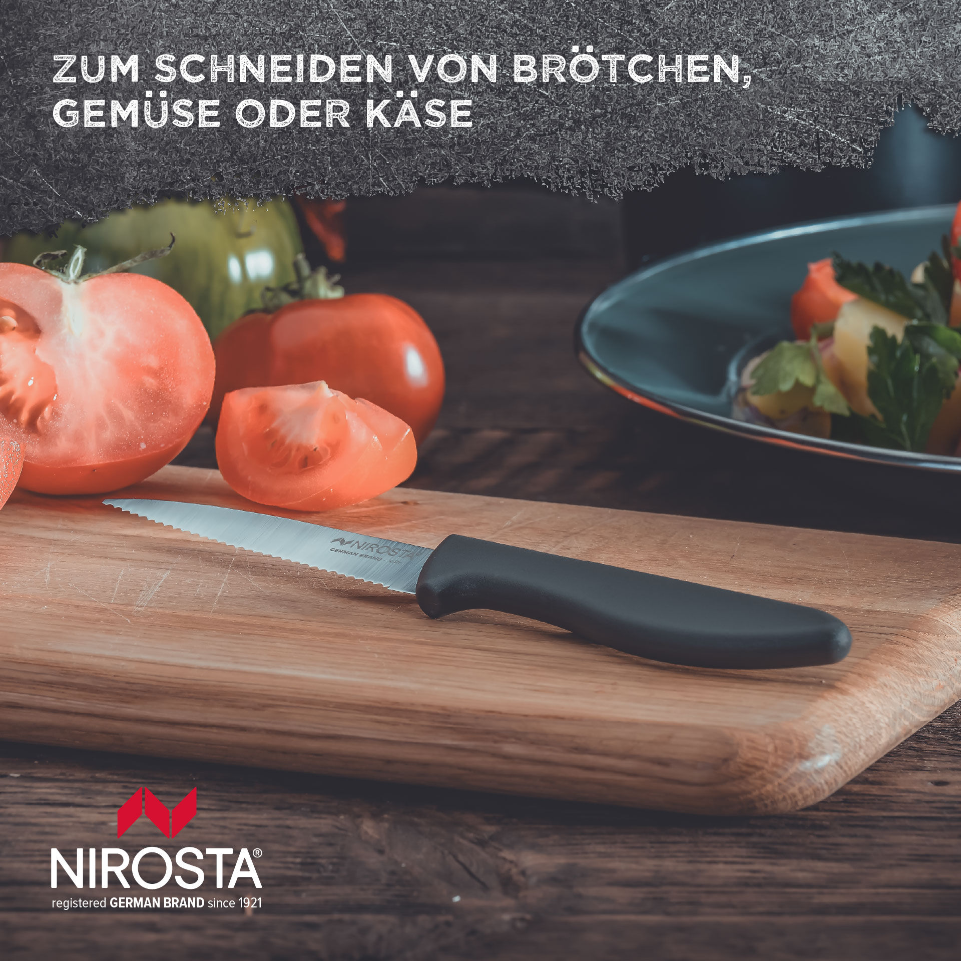 Tomatenmesser Original, 8,5cm Edelstahl-Klinge, gezahnt