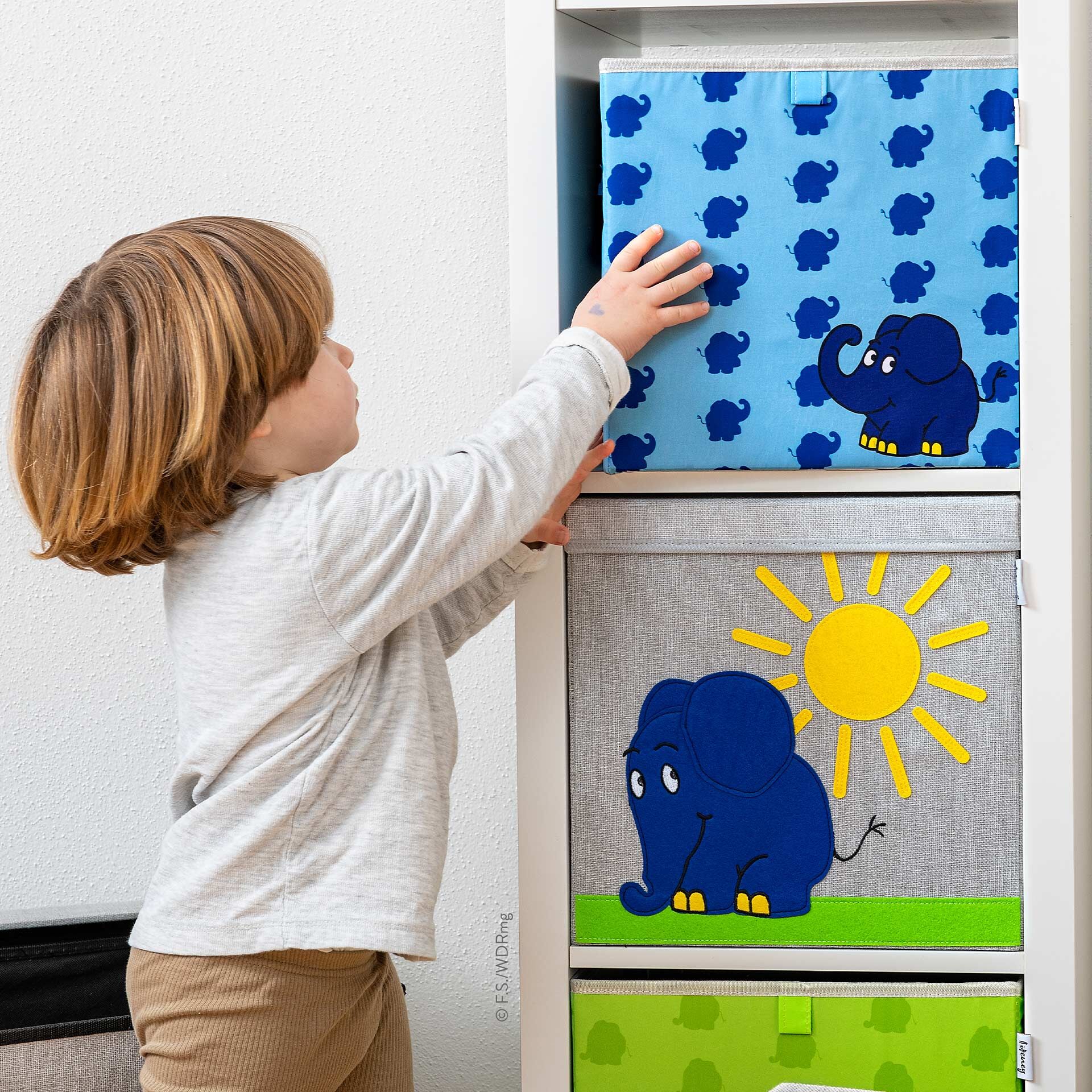 Aufbewahrungsbox DieMaus Elefant, blau