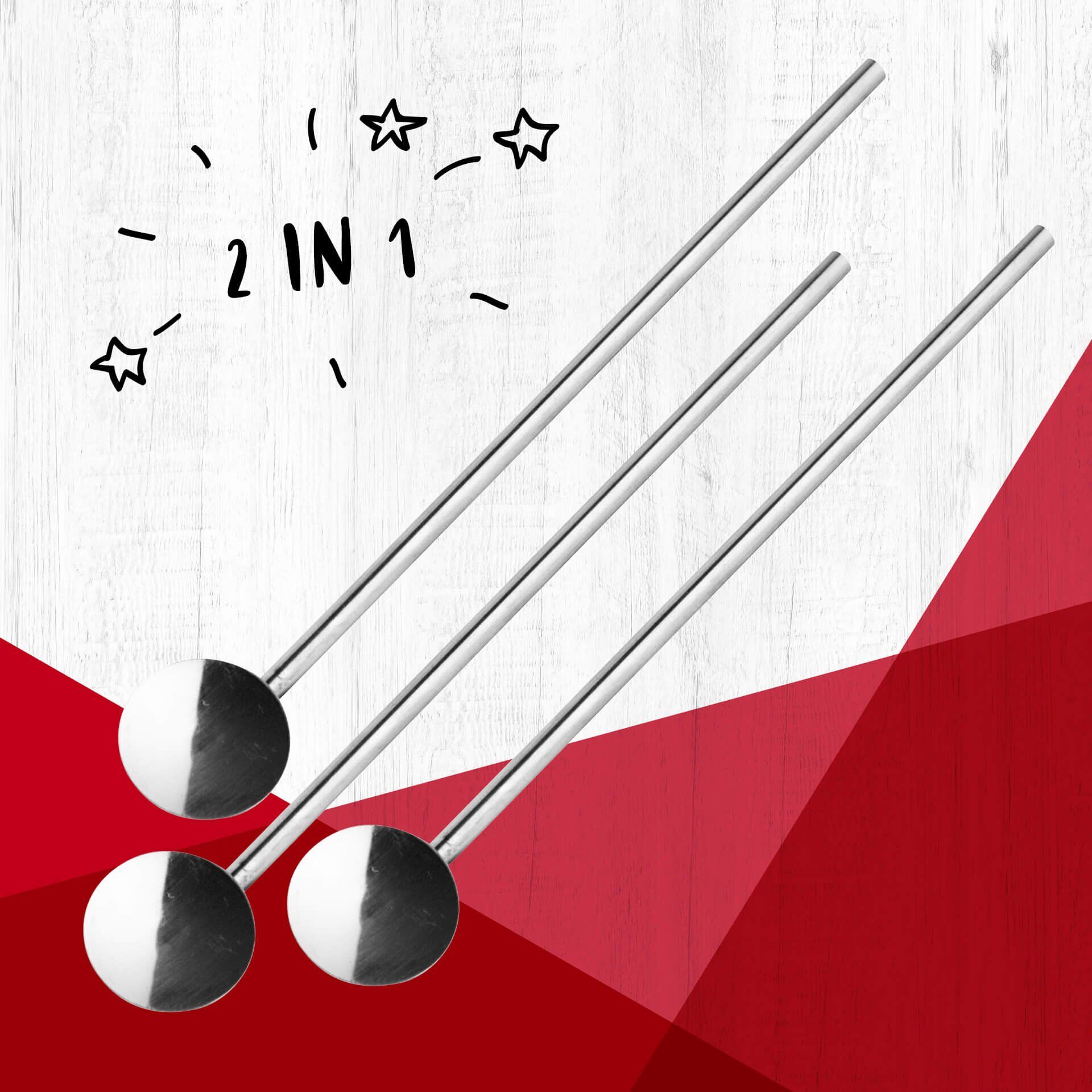 Trinklöffel, 18cm, wiederverwendbar 3 Stk